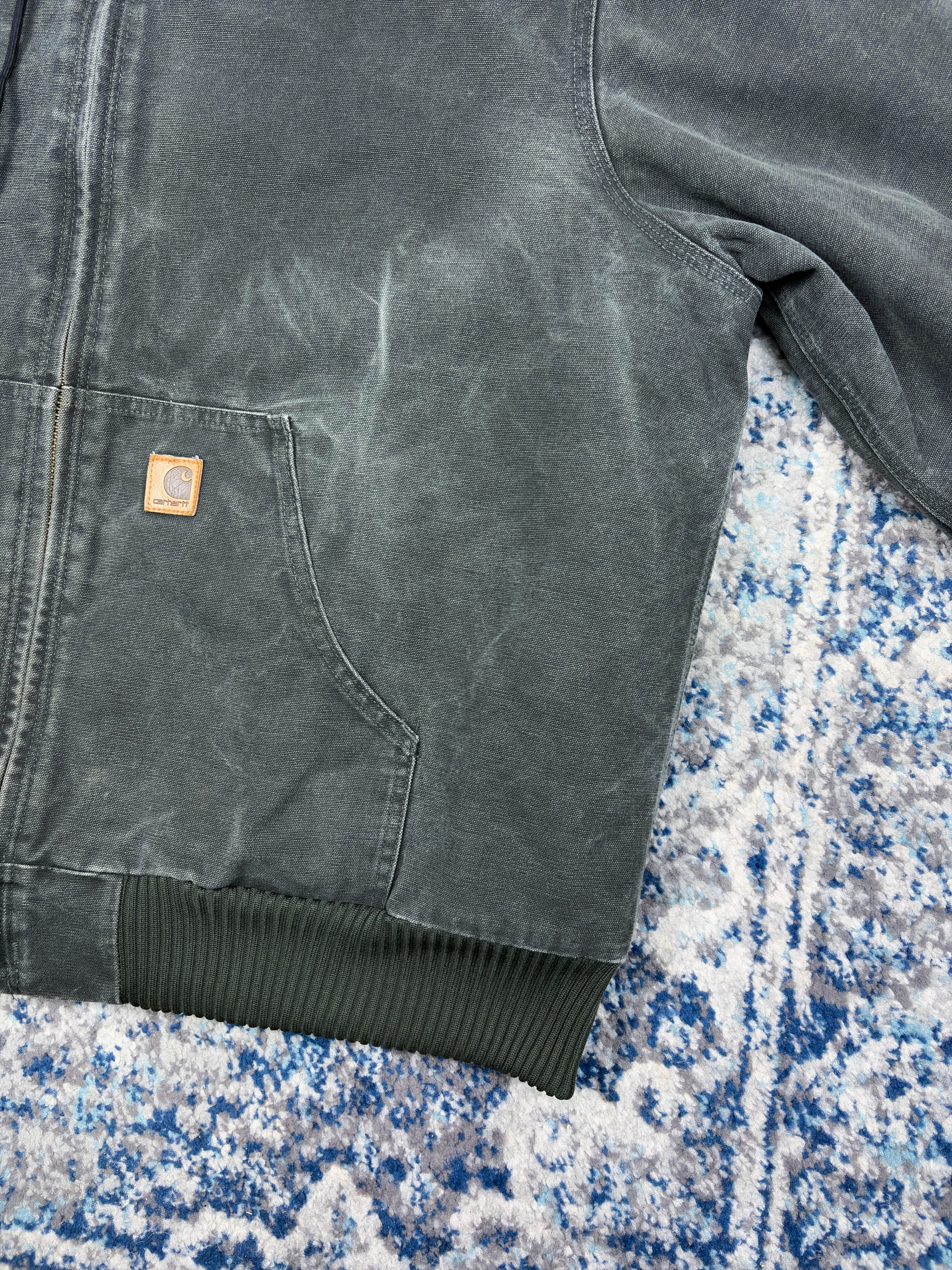 Vintage Carhartt Insulated Workwear Hooded Active Jacket J130 MOS Size 2XL