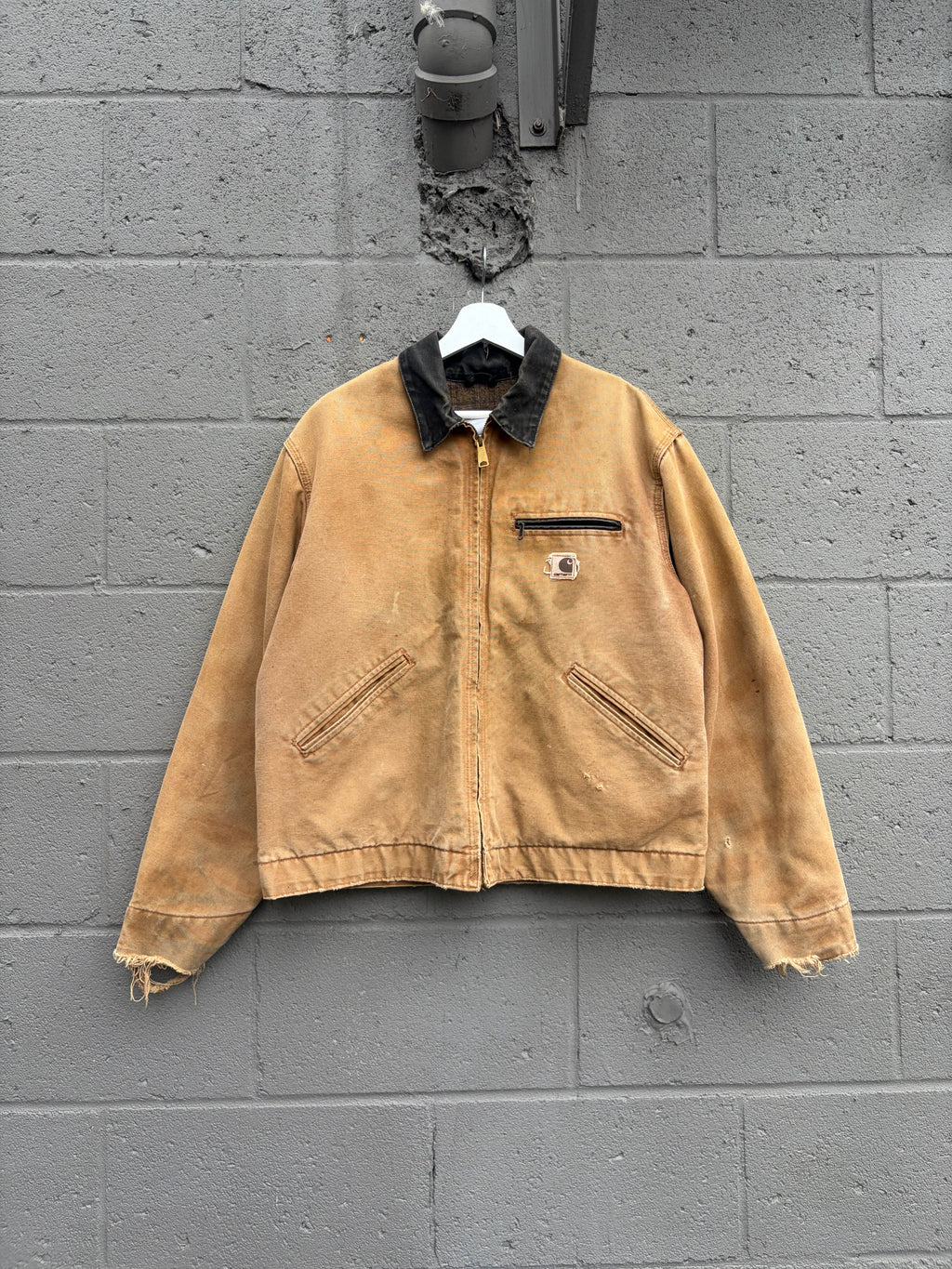 Vintage Carhartt Blanket Lined Detroit Workwear Jacket J97 BRN Size Large