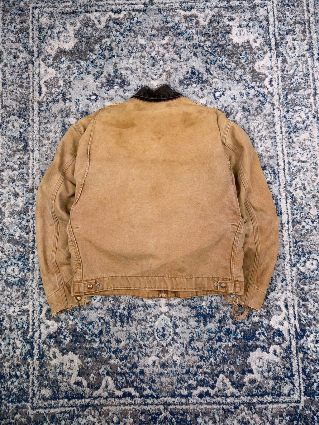 Vintage Carhartt Blanket Lined Detroit Workwear Jacket J97 BRN Size Large