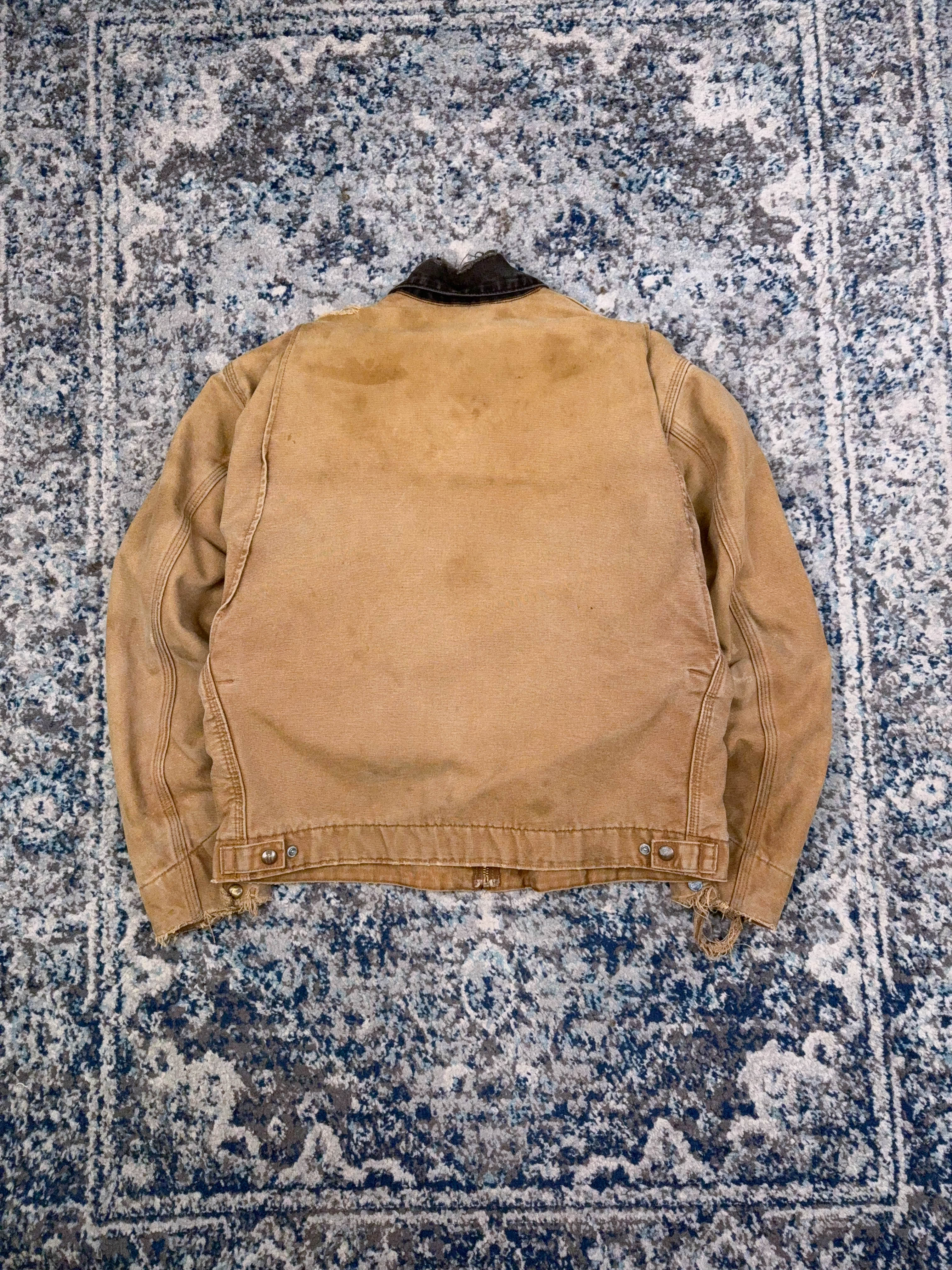 Vintage Carhartt Blanket Lined Detroit Workwear Jacket J97 BRN Size Large