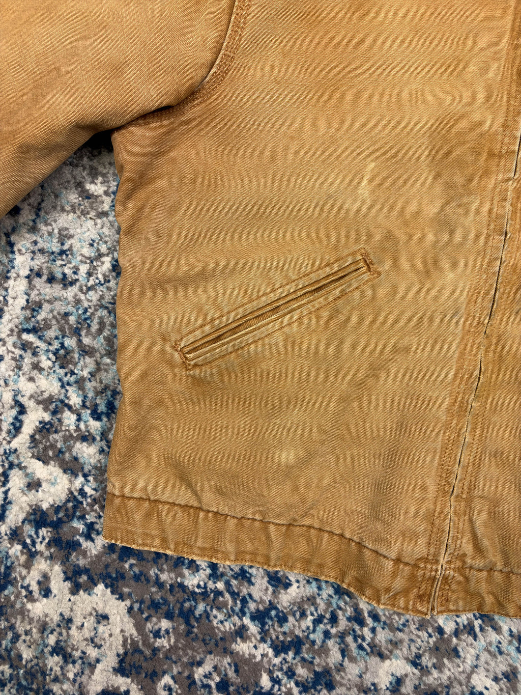 Vintage Carhartt Blanket Lined Detroit Workwear Jacket J97 BRN Size Large