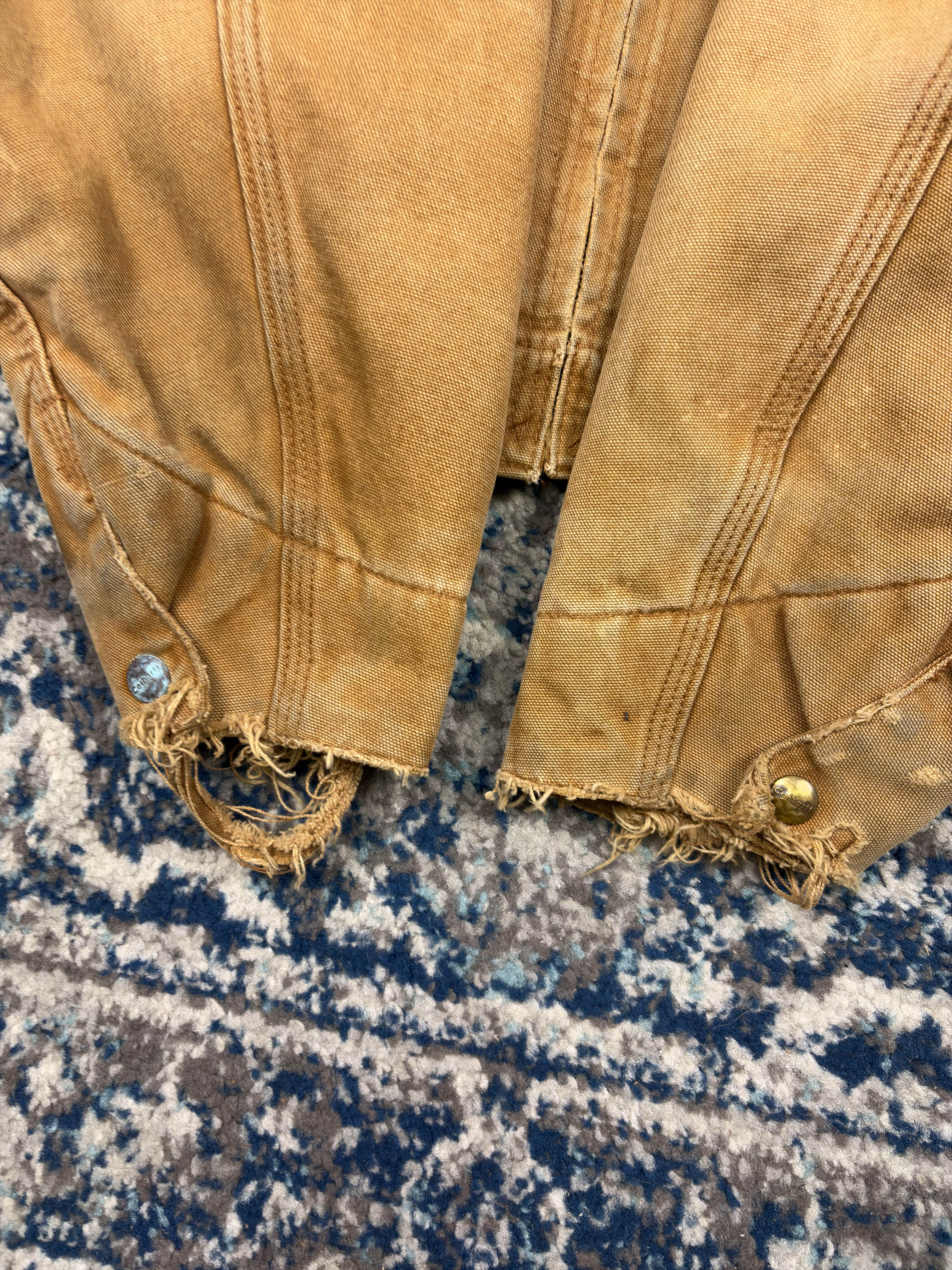 Vintage Carhartt Blanket Lined Detroit Workwear Jacket J97 BRN Size Large