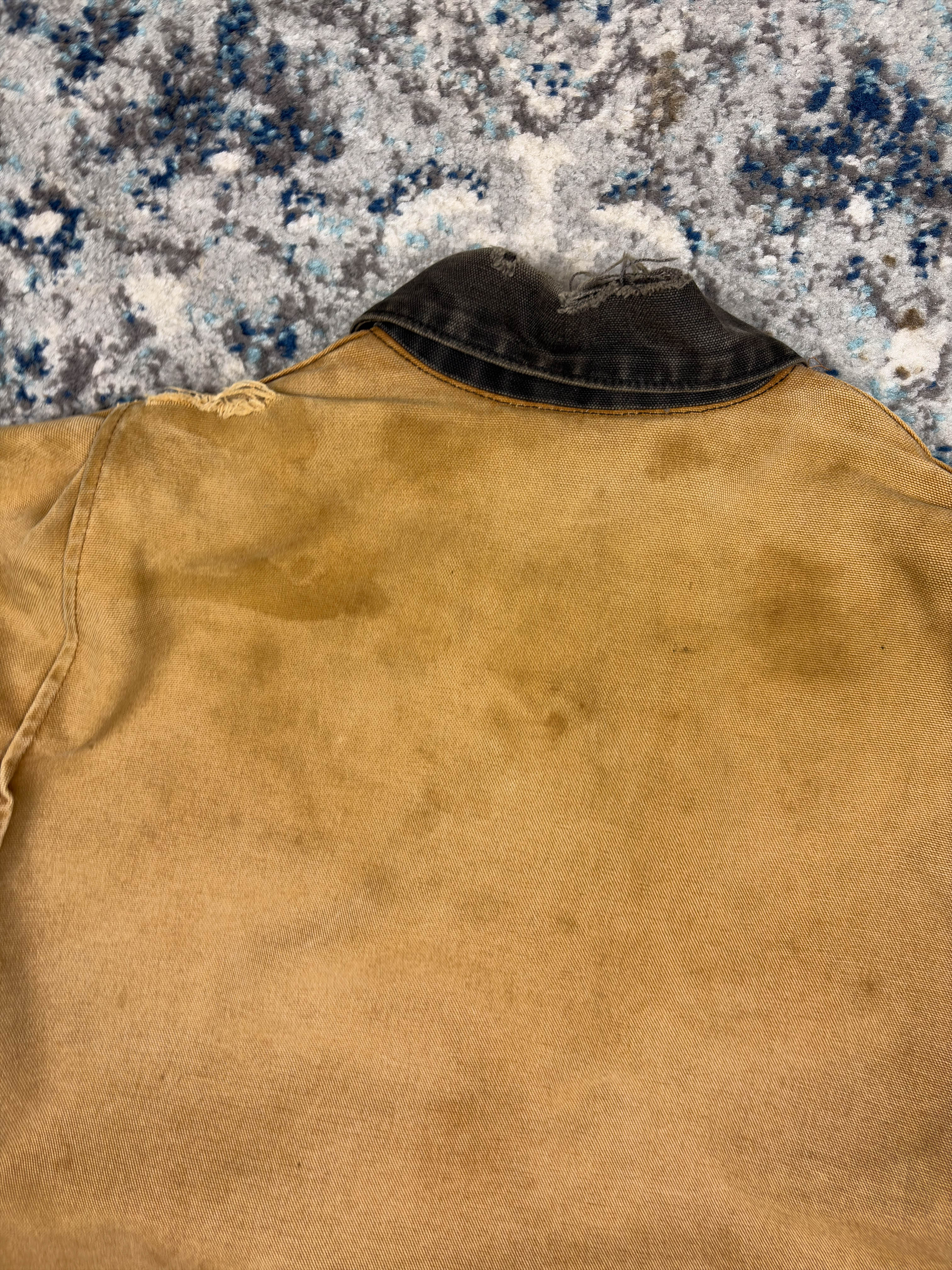 Vintage Carhartt Blanket Lined Detroit Workwear Jacket J97 BRN Size Large