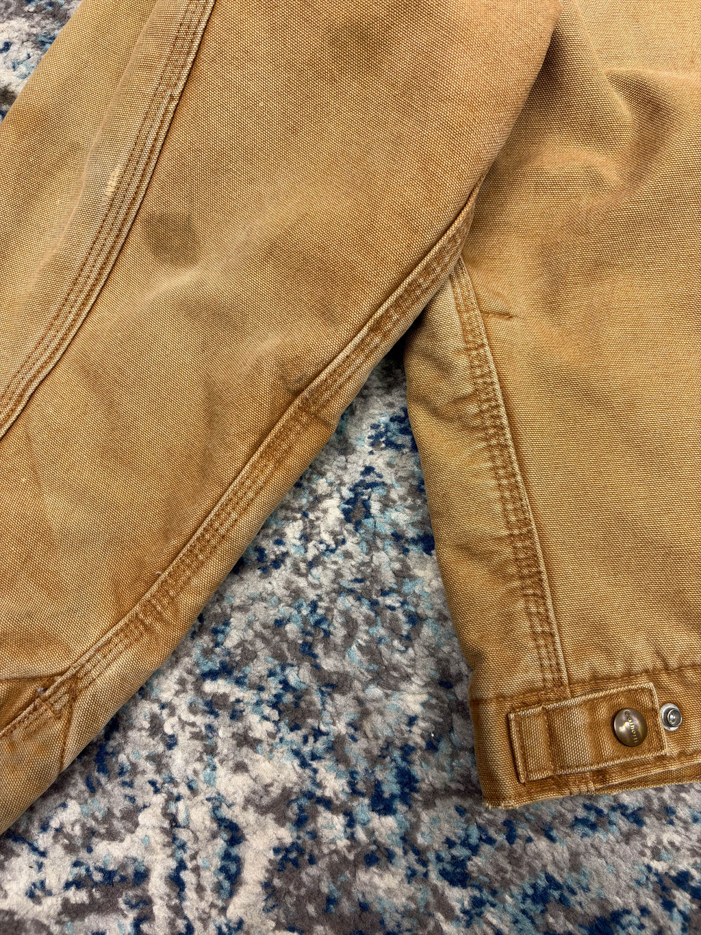 Vintage Carhartt Blanket Lined Detroit Workwear Jacket J97 BRN Size Large