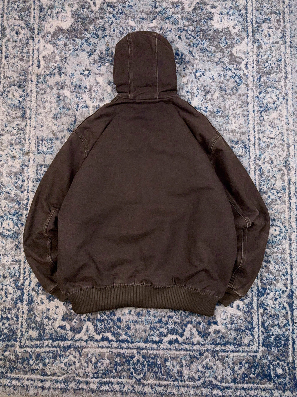 Vintage Carhartt Insulated Workwear Hooded Active Jacket J130 DKB Size XL