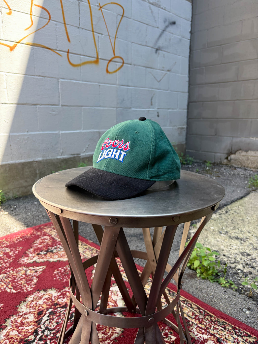 Vintage Coors Light Embroidered Logo Beer Promo Snapback Hat OSFA