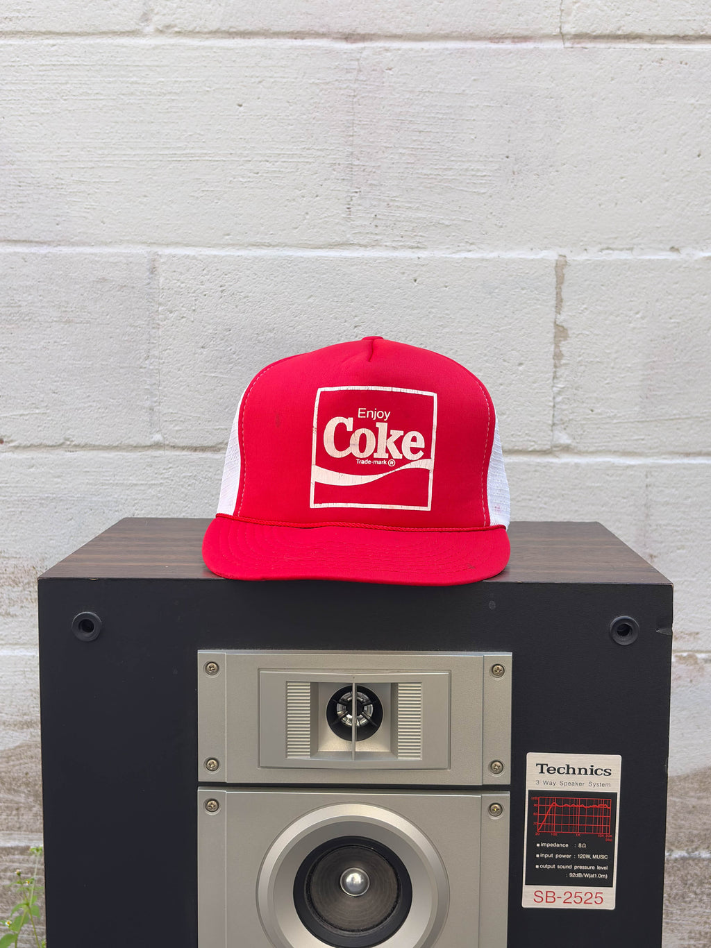 Vintage 80s/90s Coca Cola Enjoy Coke Promo Trucker Snapback Hat OSFA