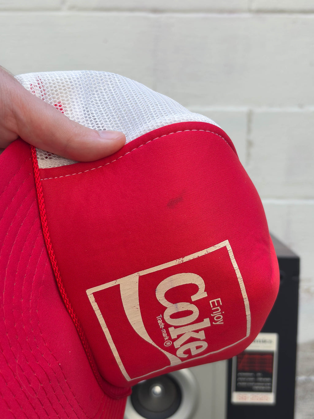 Vintage 80s/90s Coca Cola Enjoy Coke Promo Trucker Snapback Hat OSFA