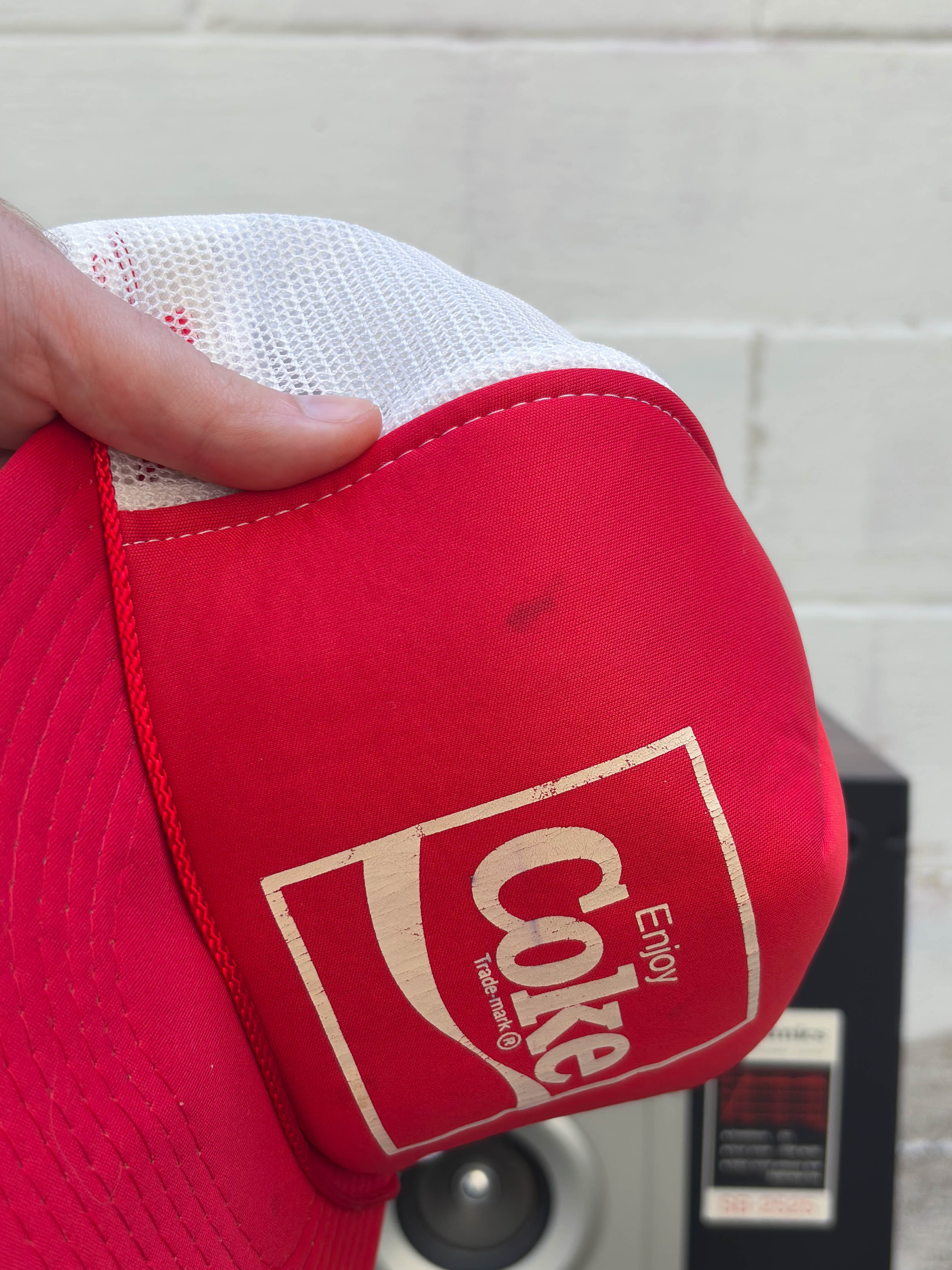 Vintage 80s/90s Coca Cola Enjoy Coke Promo Trucker Snapback Hat OSFA