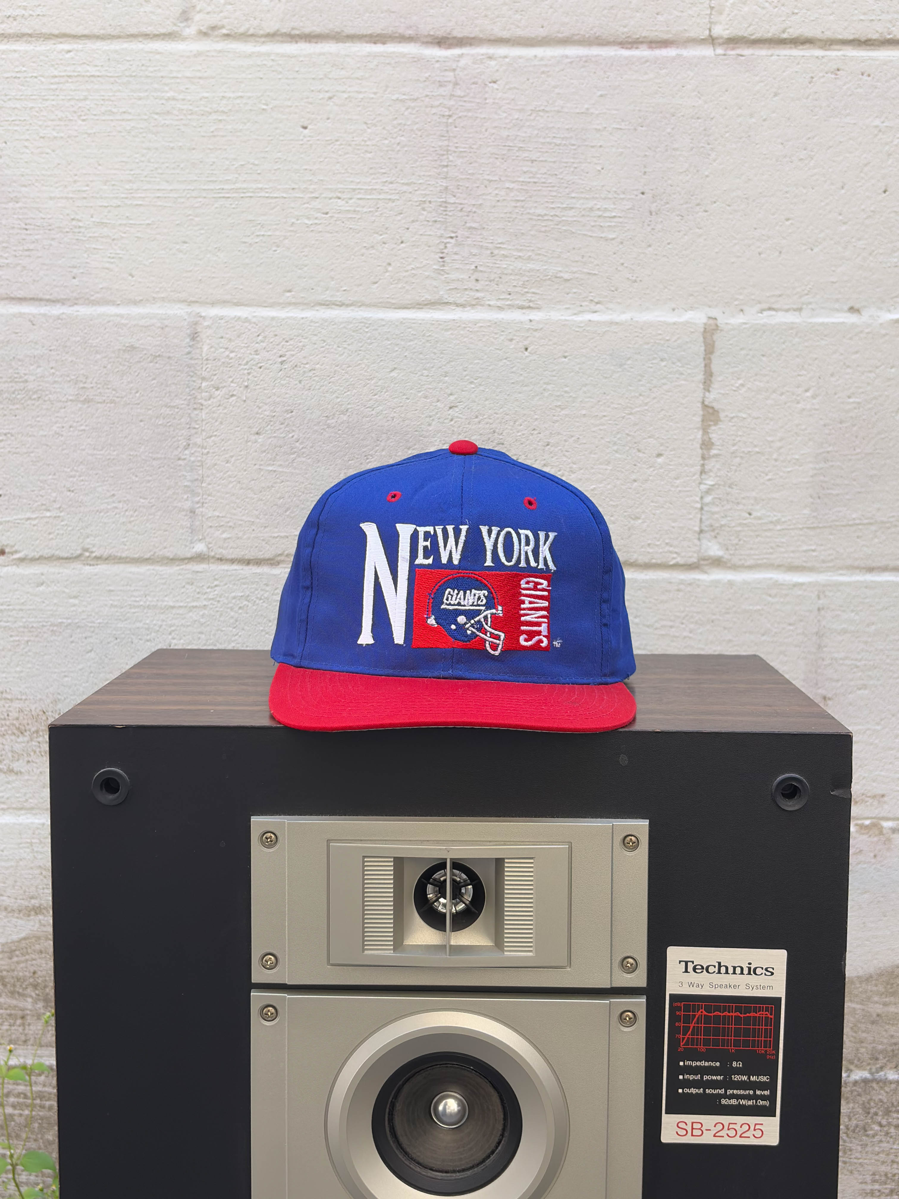 Vintage New York Giants NFL Embroidered Spellout Snapback Hat OSFA