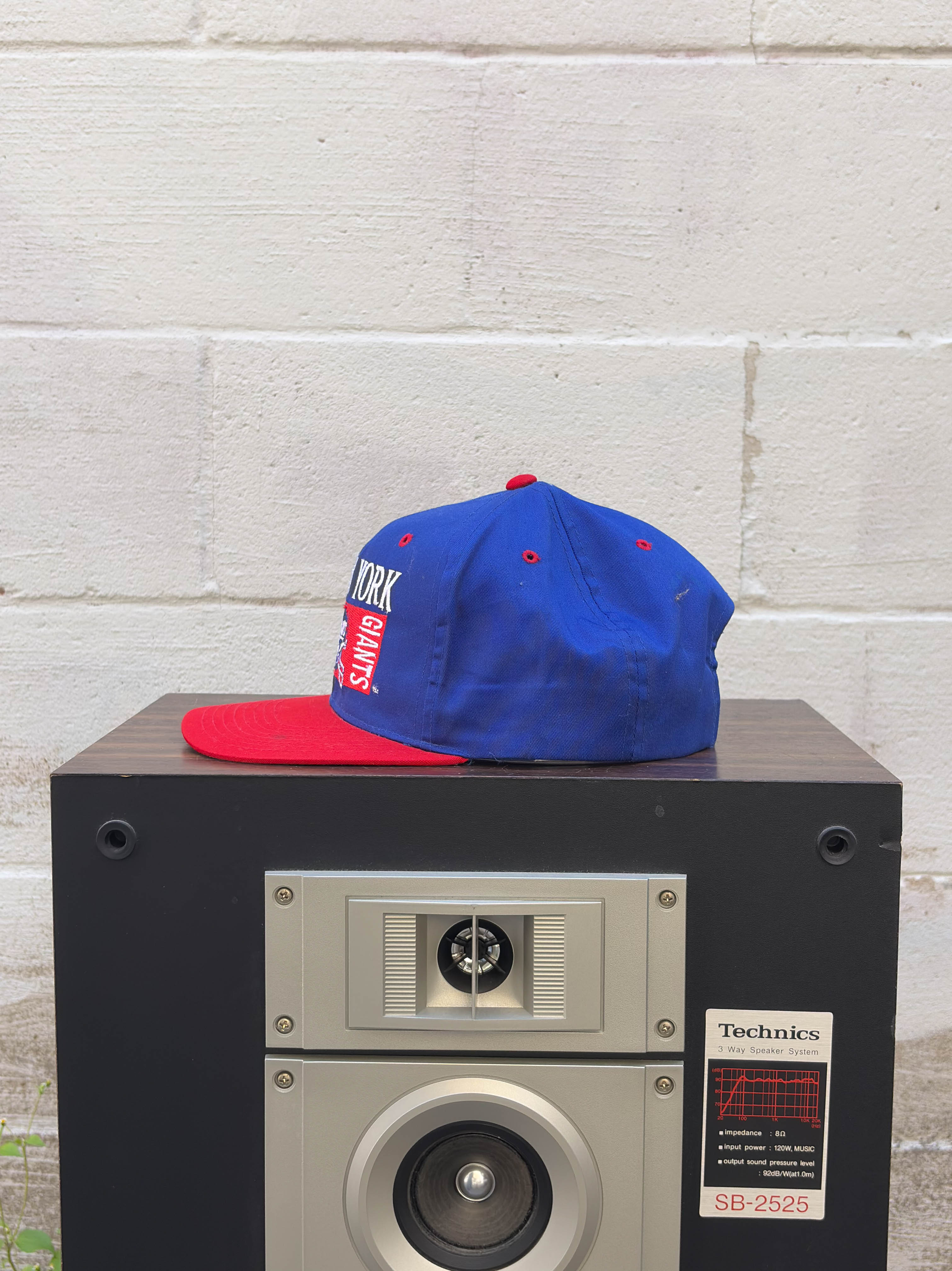 Vintage New York Giants NFL Embroidered Spellout Snapback Hat OSFA