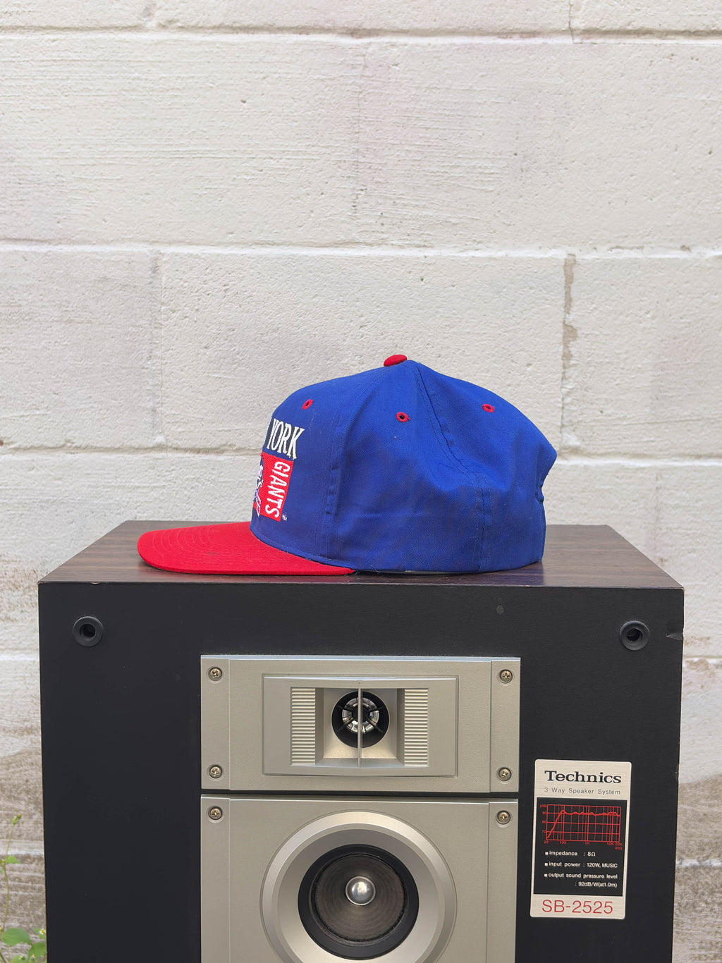 Vintage New York Giants NFL Embroidered Spellout Snapback Hat OSFA