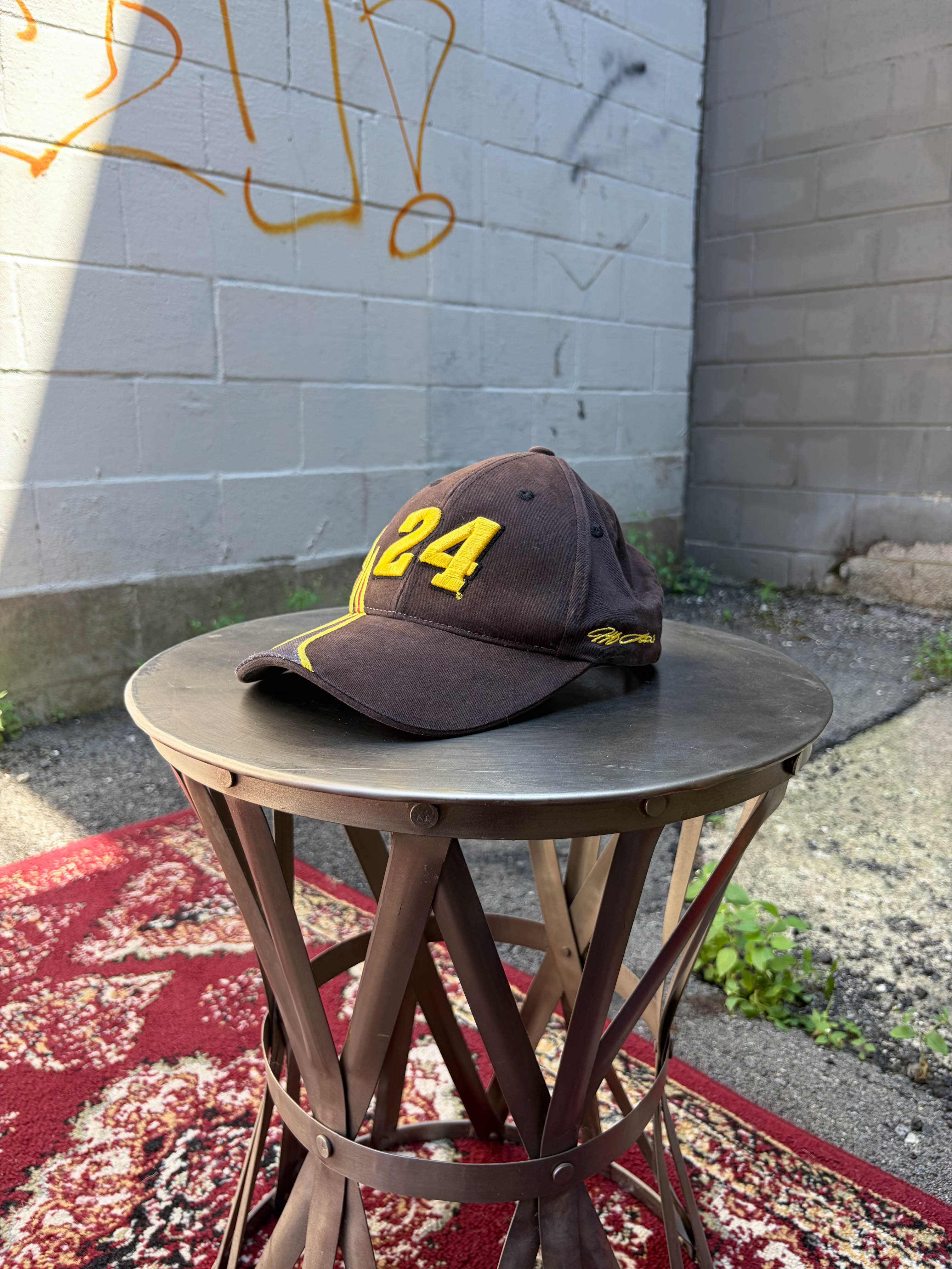 Vintage Jeff Gordon #24 Nascar Embroidered Flame Strapback Hat OSFA