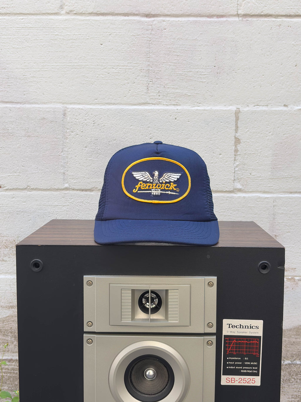 Vintage 90s Fenwick Embroidered Patch Trucker Snapback Hat OSFA