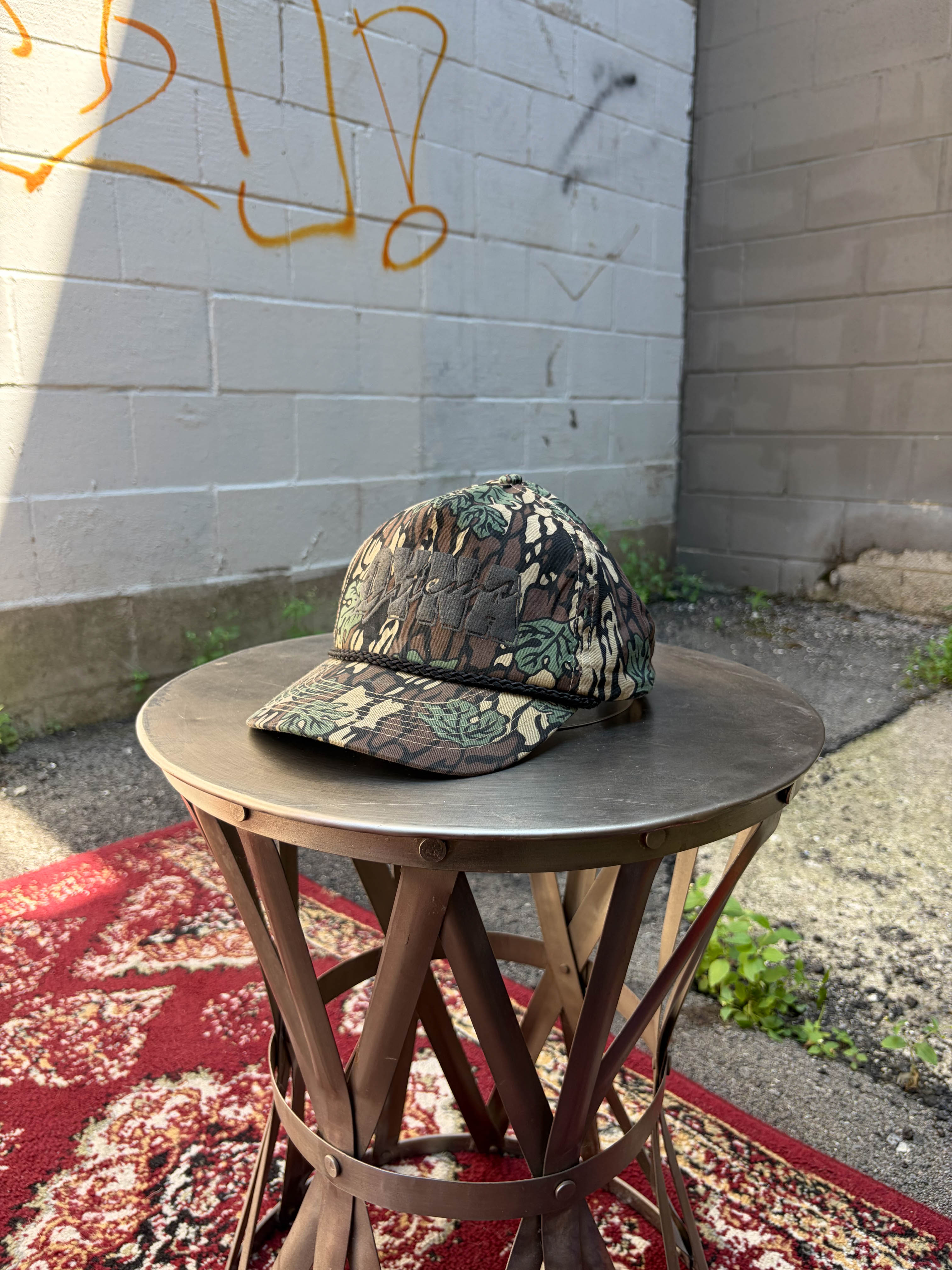 Vintage Dyna Systems Spellout Logo Camo Snapback Hat OSFA