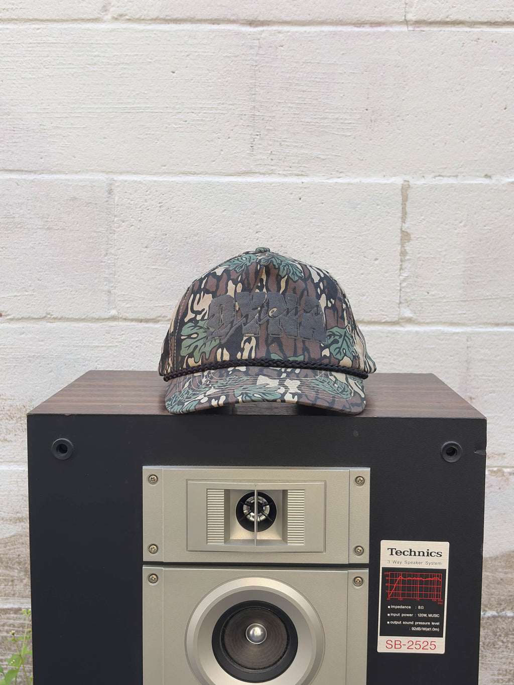 Vintage Dyna Systems Spellout Logo Camo Snapback Hat OSFA