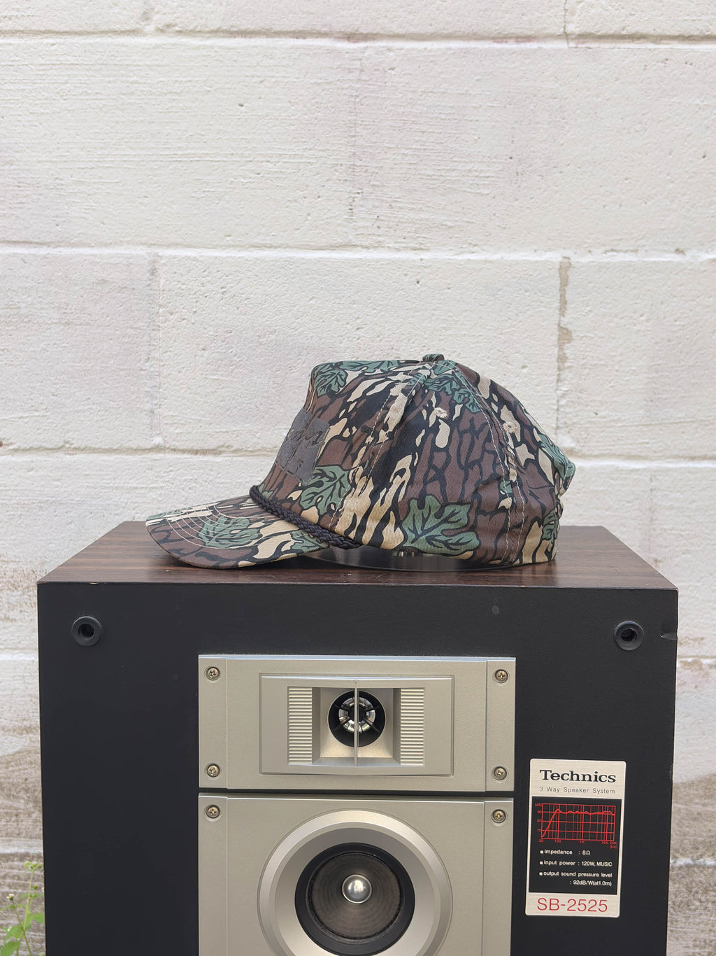 Vintage Dyna Systems Spellout Logo Camo Snapback Hat OSFA