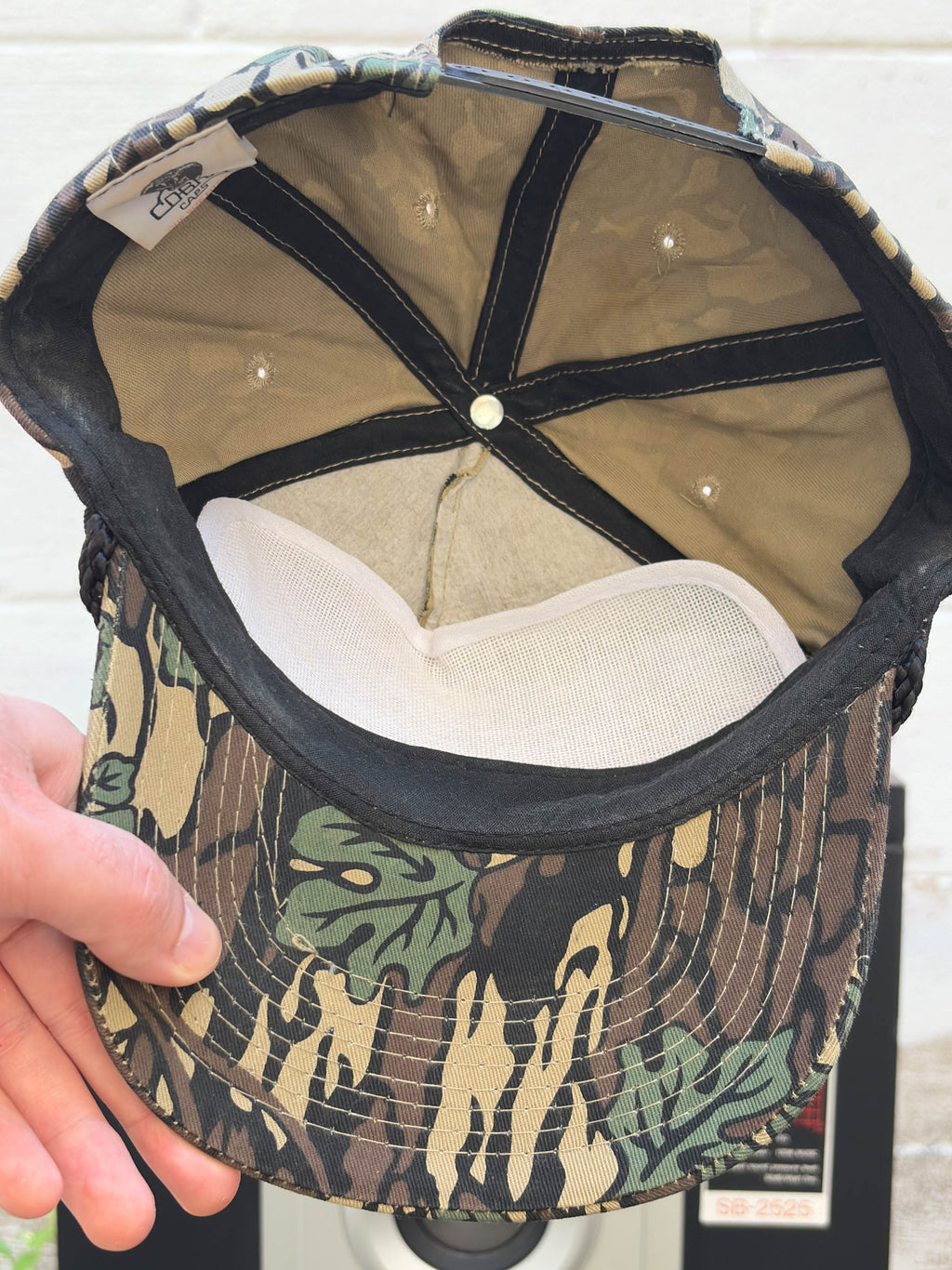 Vintage Dyna Systems Spellout Logo Camo Snapback Hat OSFA