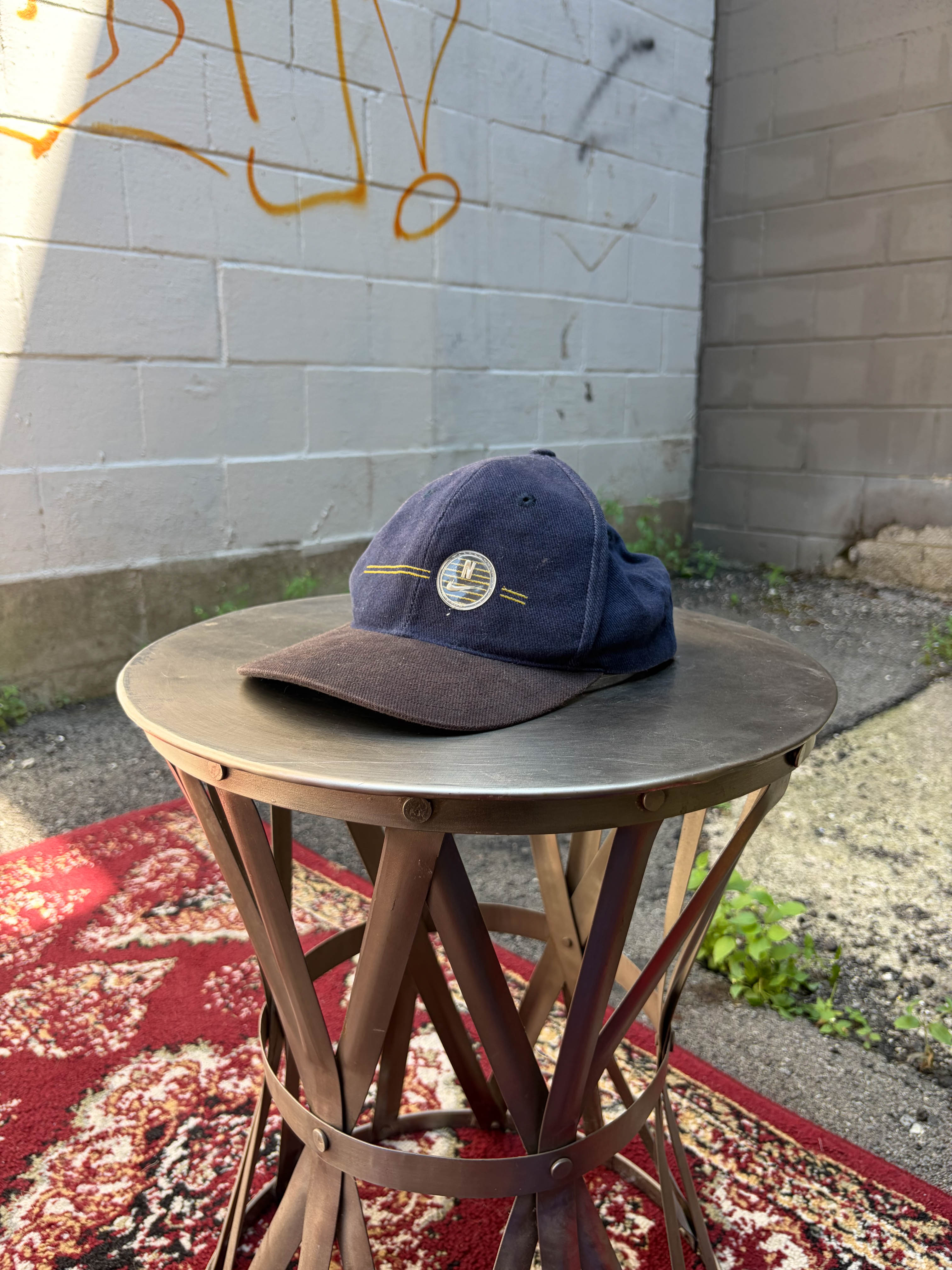 Vintage Y2K Nike Embroidered Stripe Strapback Hat OSFA