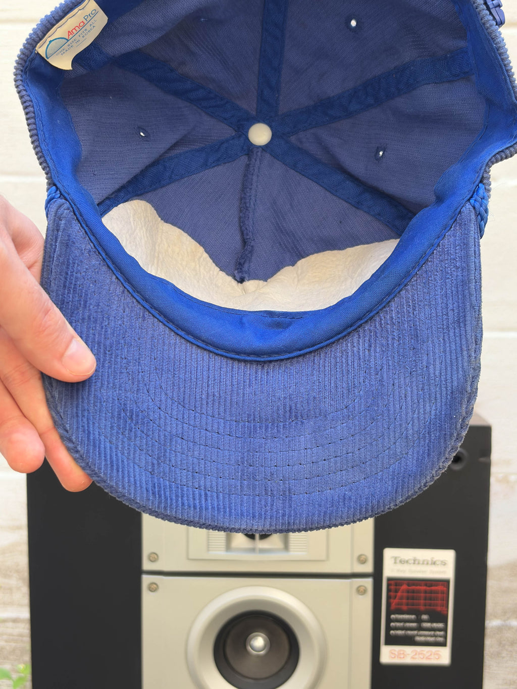 Vintage 90s Coca Cola Embroidered Logo Corduroy Strapback Hat OSFA