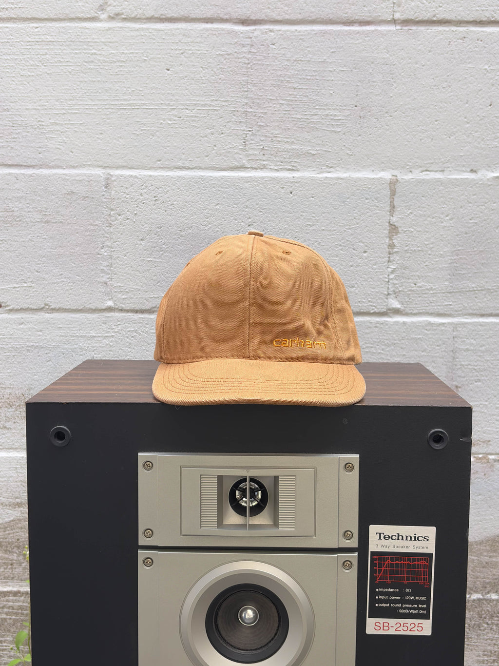 Vintage Carhartt Embroidered Logo Canvas Workwear Snapback Hat OSFA