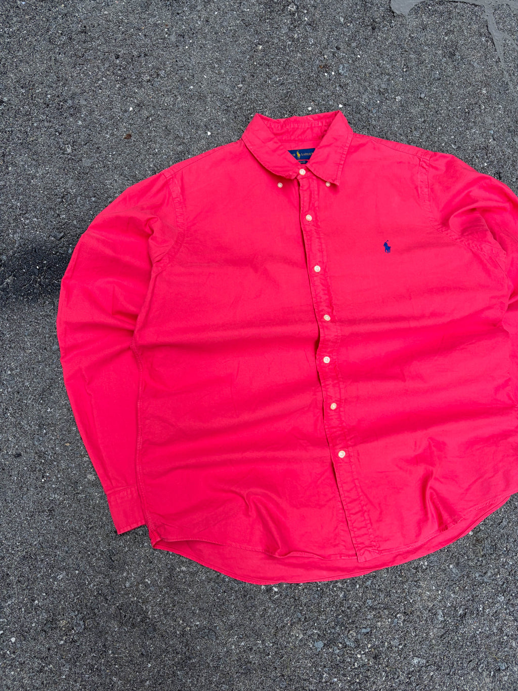 Vintage Polo Ralph Lauren Embroidered Pony Button Up Shirt Size