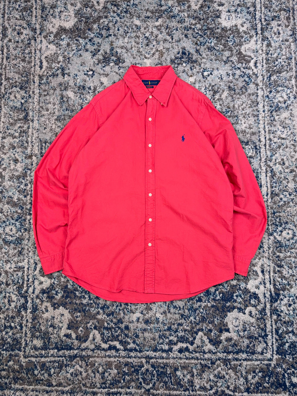 Vintage Polo Ralph Lauren Embroidered Pony Button Up Shirt Size