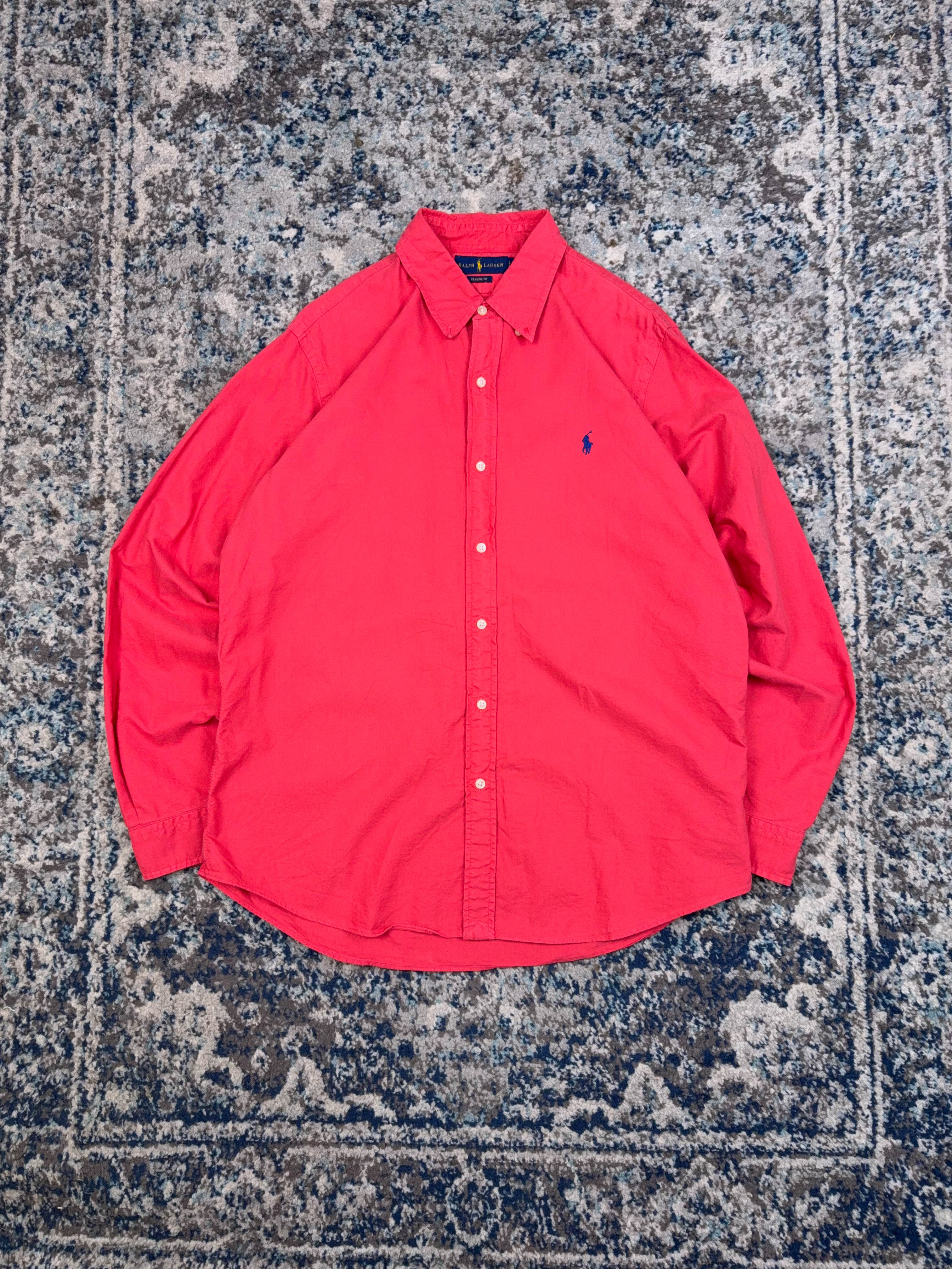 Vintage Polo Ralph Lauren Embroidered Pony Button Up Shirt Size