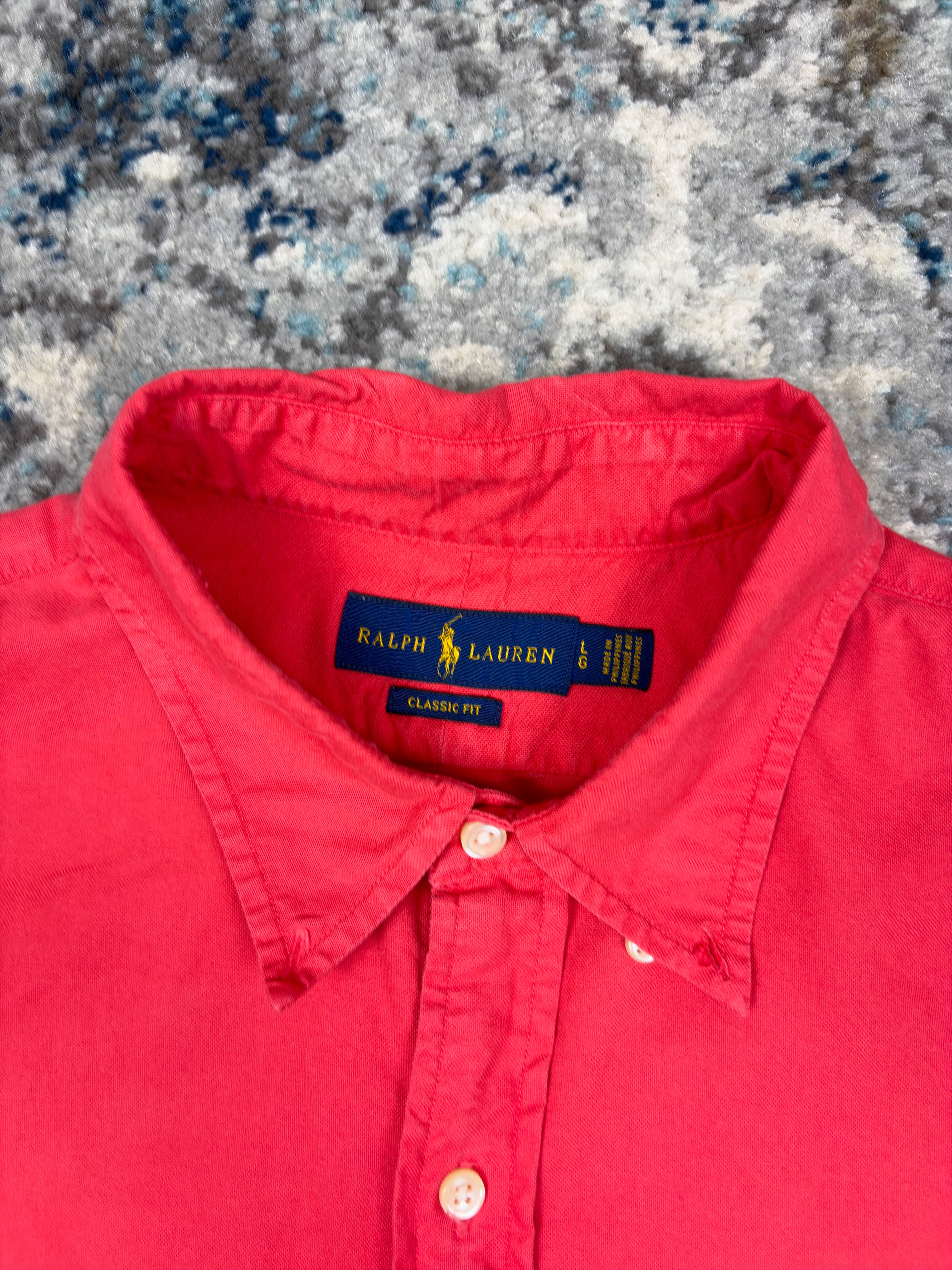 Vintage Polo Ralph Lauren Embroidered Pony Button Up Shirt Size