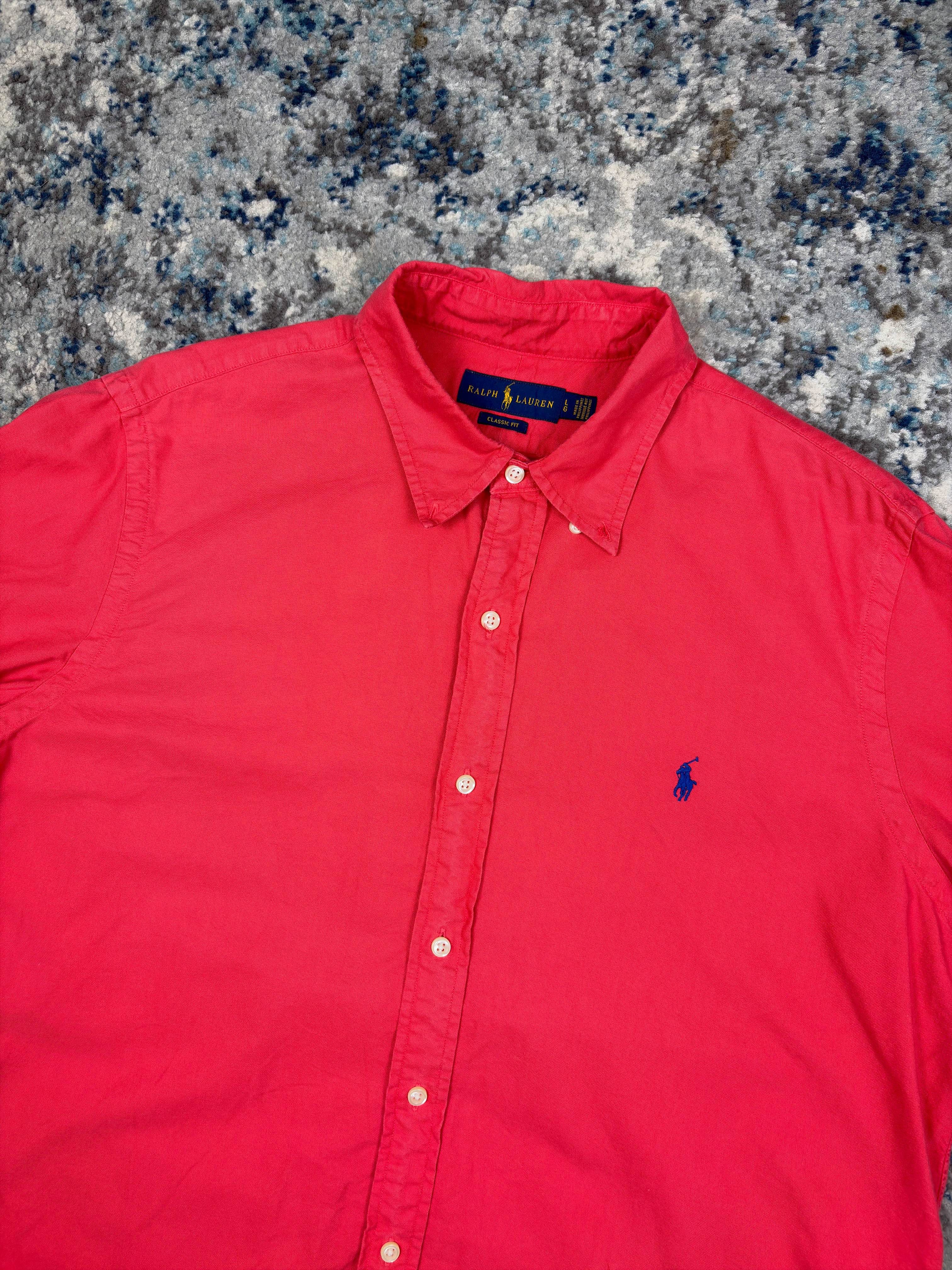 Vintage Polo Ralph Lauren Embroidered Pony Button Up Shirt Size