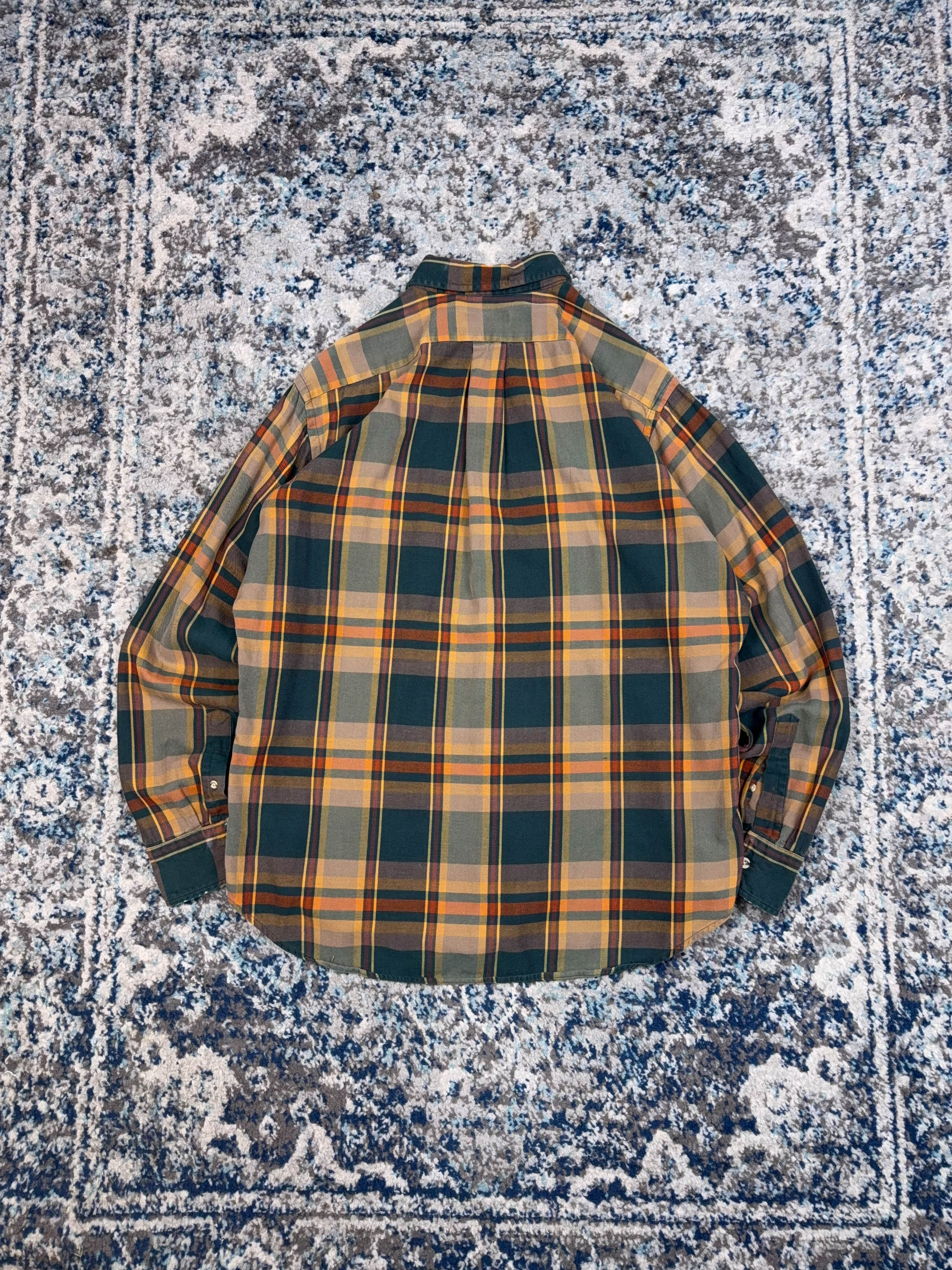 Vintage Chaps Ralph Lauren Plaid Single Pocket Button Up Shirt Size Large