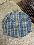 Vintage 90s Big Mac Plaid Double Pocket Workwear Button Up Shirt Size LT