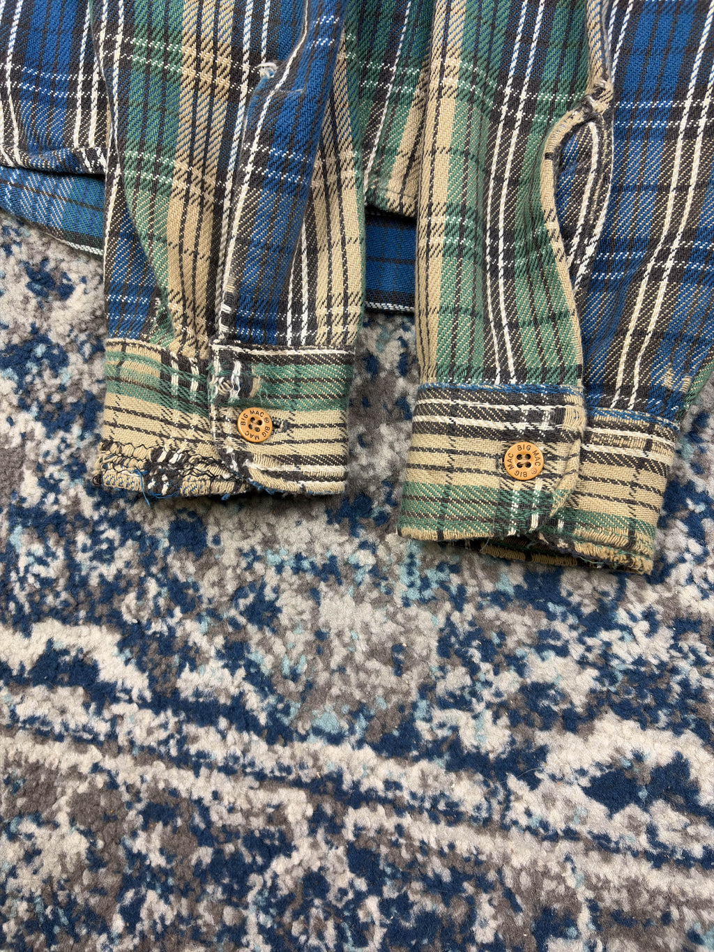 Vintage 90s Big Mac Plaid Double Pocket Workwear Button Up Shirt Size LT