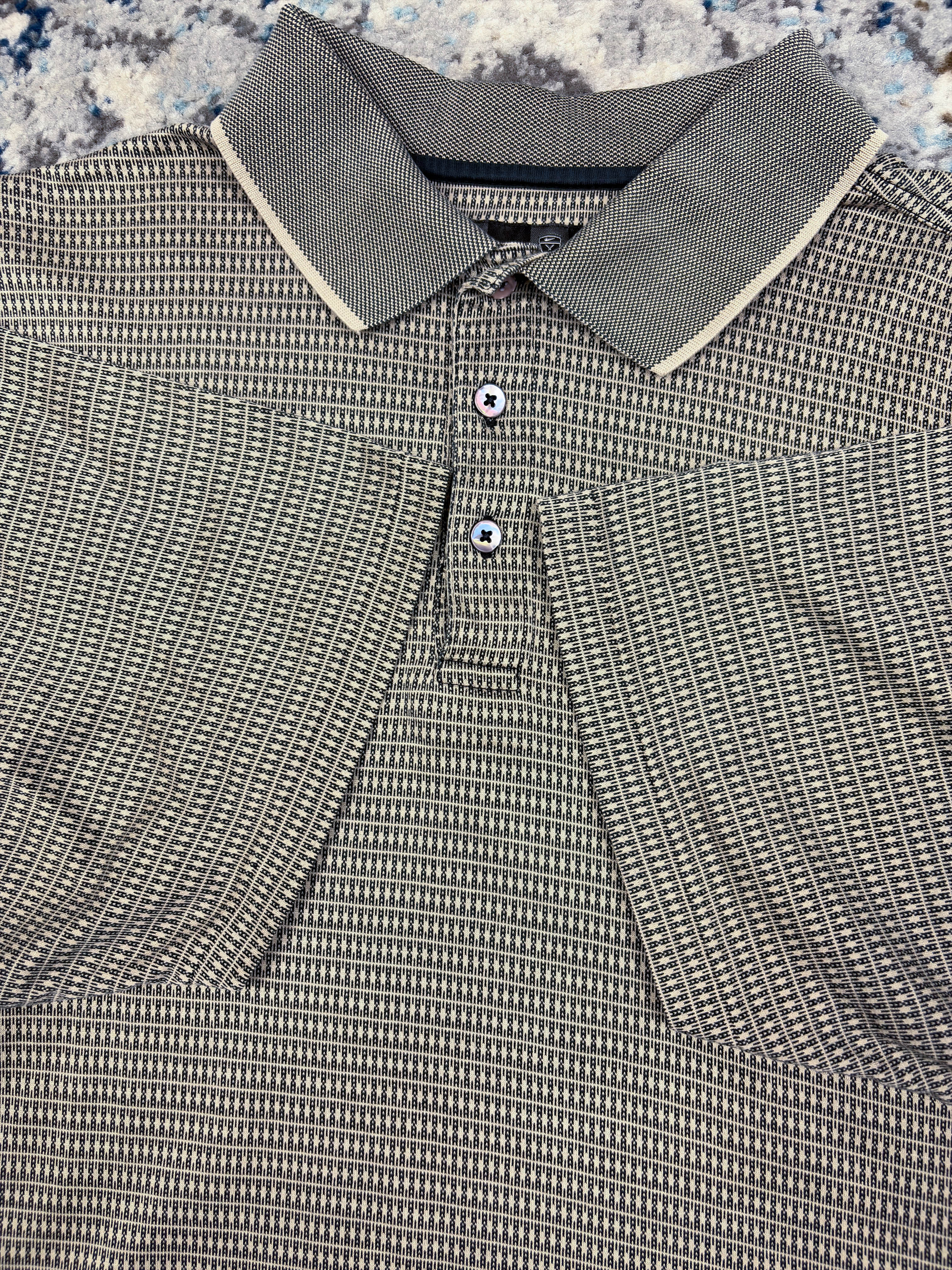 Vintage Nike Golf Embroidered Sleeve Logo 1/4 Button Up Shirt Size Large