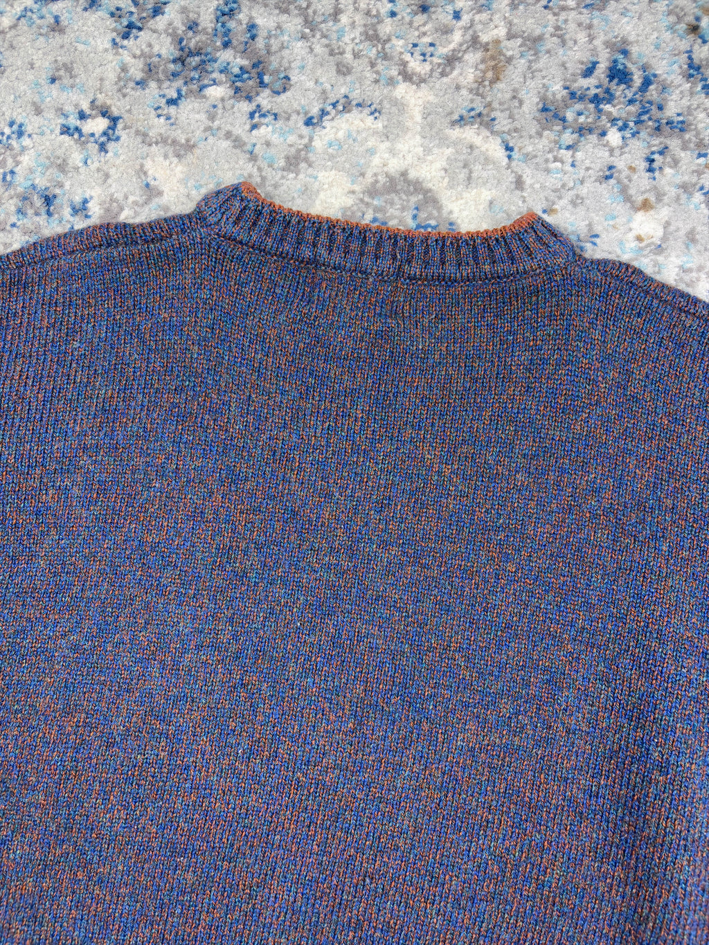 Vintage Woolrich Multicolour Ribbed Collar Knit Sweater Size Large