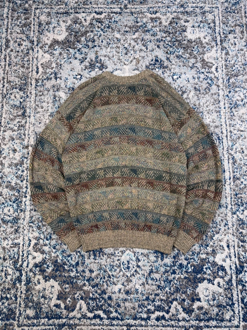 Vintage TSA USA Geometric Pattern Pullover Knit Sweater Size Medium