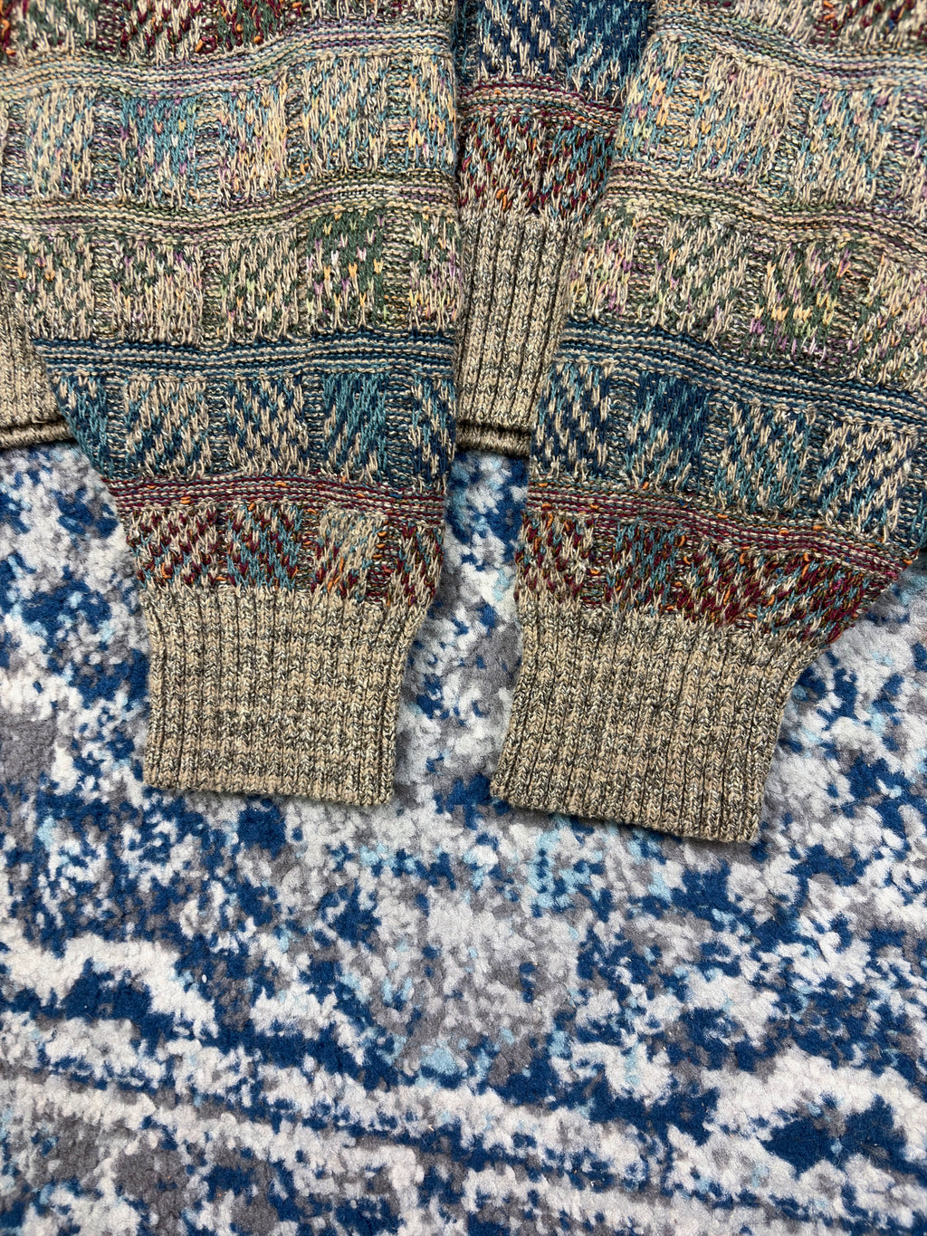 Vintage TSA USA Geometric Pattern Pullover Knit Sweater Size Medium