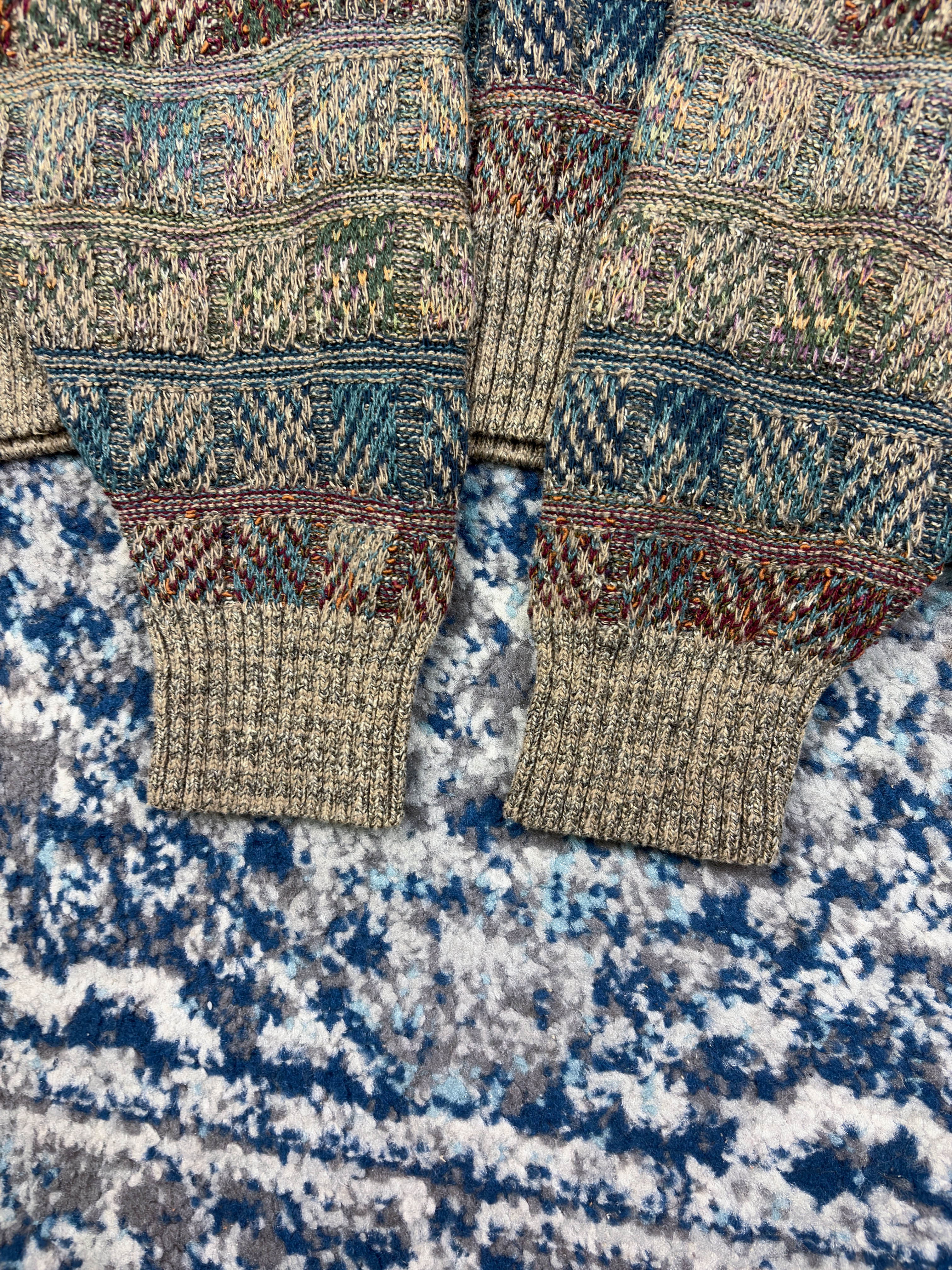 Vintage TSA USA Geometric Pattern Pullover Knit Sweater Size Medium