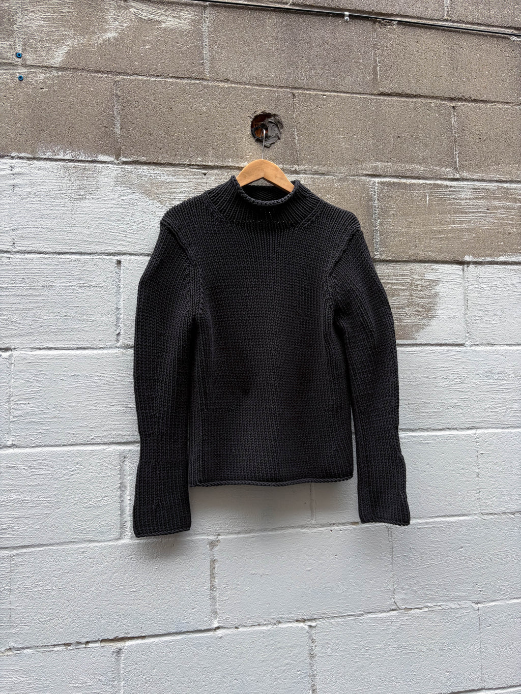 Vintage Womens Gap Mockneck Pullover Knit Sweater Size Large