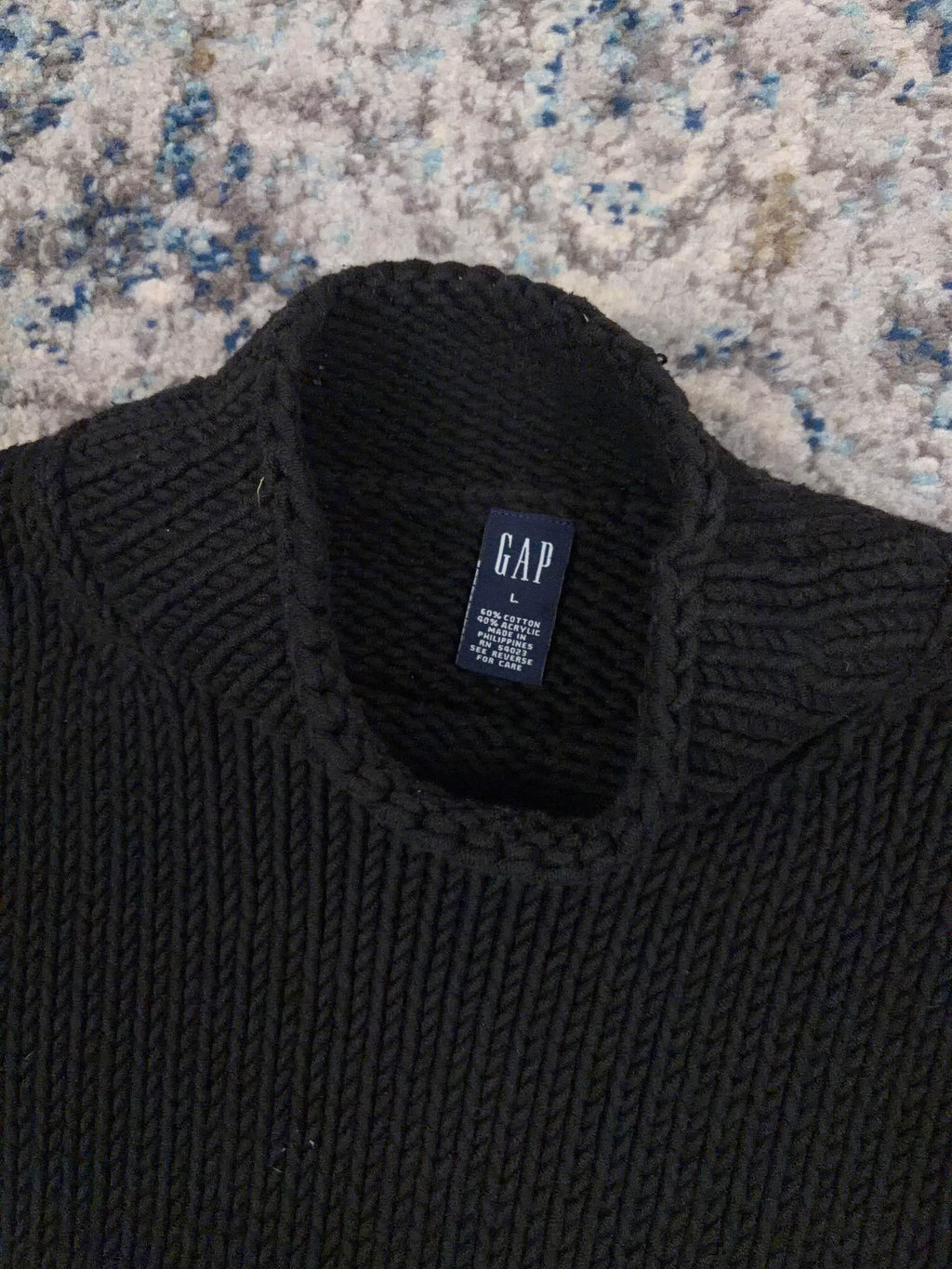 Vintage Womens Gap Mockneck Pullover Knit Sweater Size Large