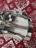 Vintage 90s Protege Abstract Pattern 1/4 Button Knit Sweater Size 3XL