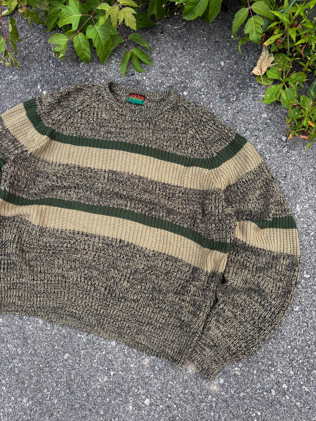 Vintage Oakton Limited Striped Pullover Knit Sweater Size XL