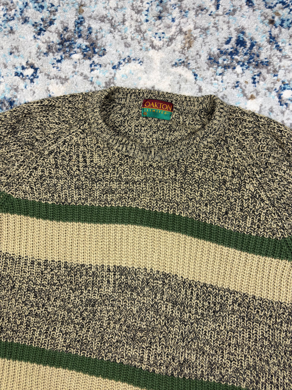 Vintage Oakton Limited Striped Pullover Knit Sweater Size XL