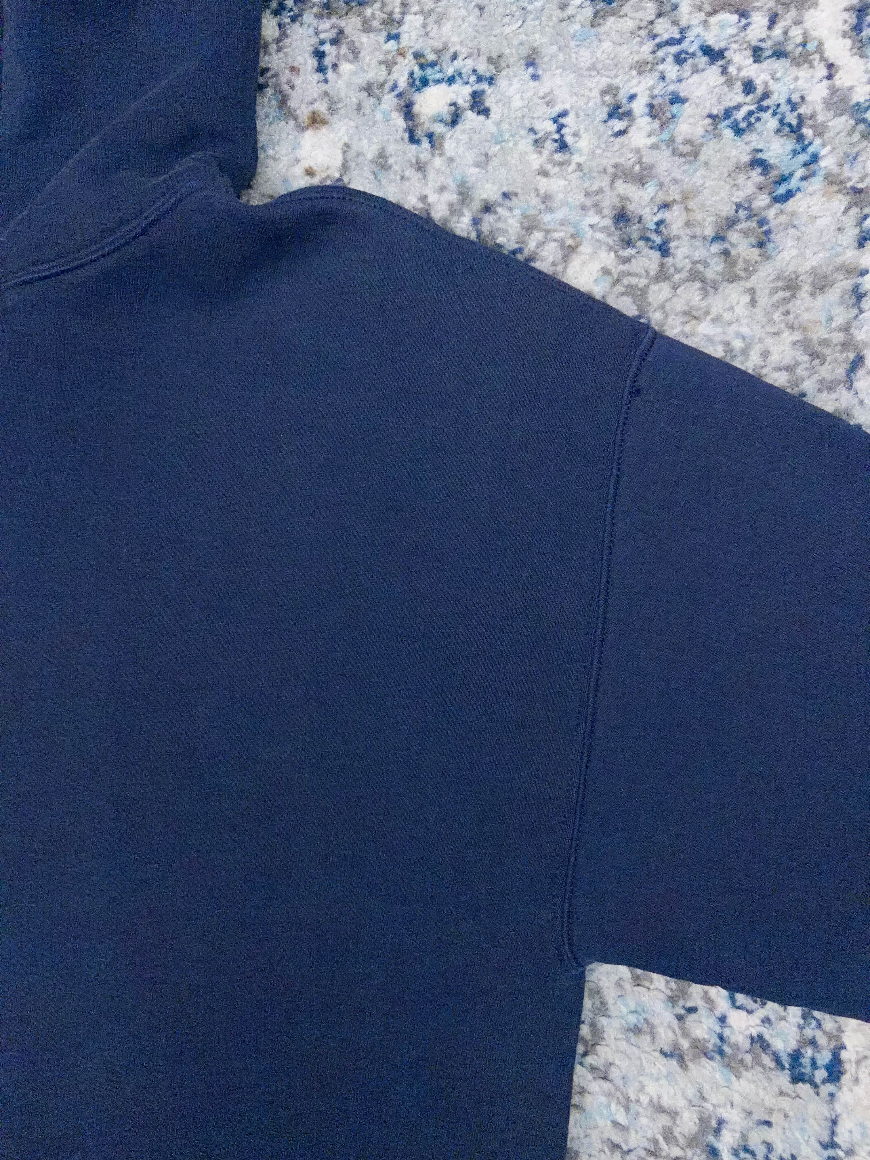 Vintage York Graphic Spellout Hooded Russell Sweatshirt Size XL