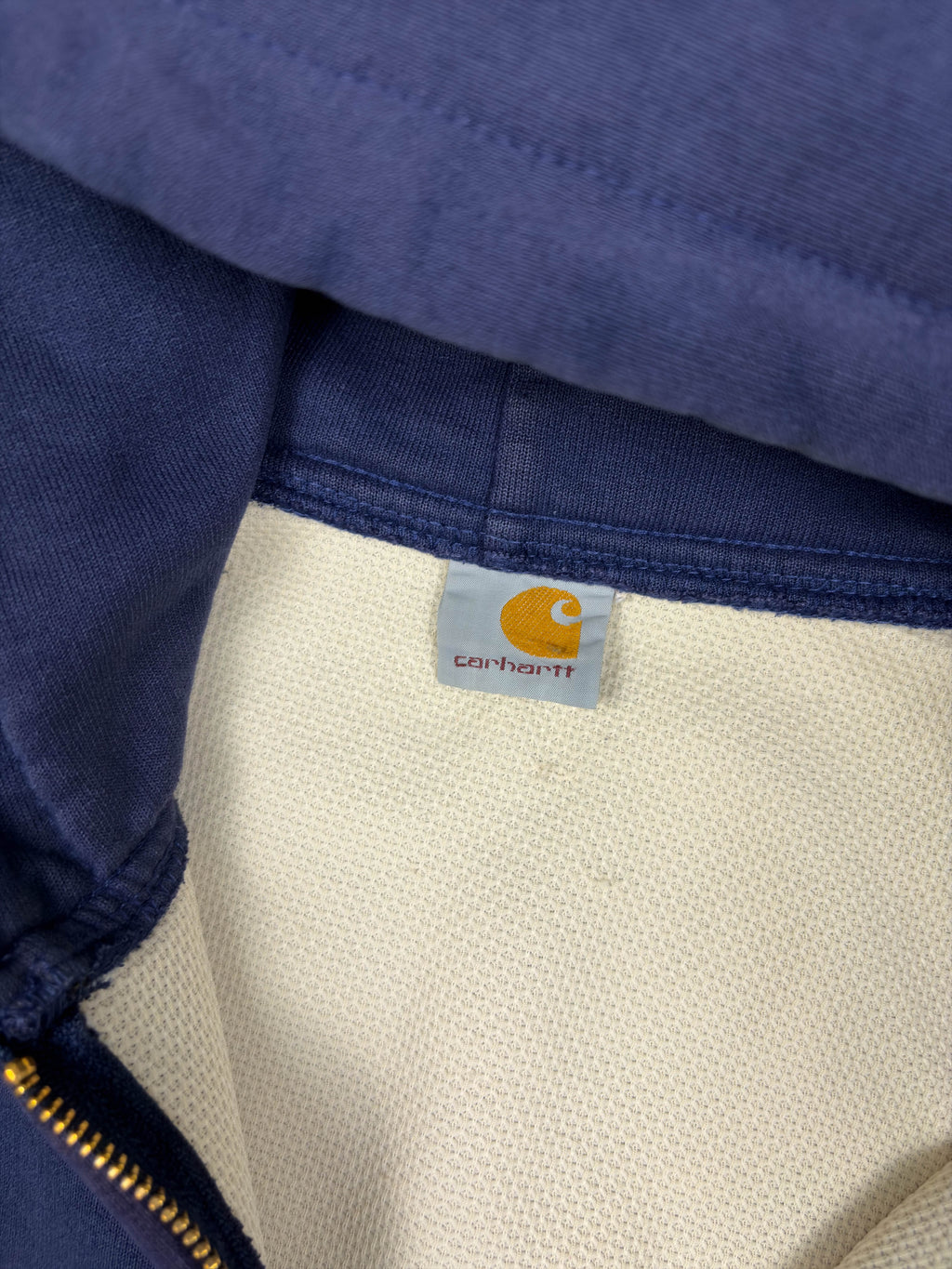 Vintage Carhartt Embroidered Thermal Lined Full Zip Sweatshirt Size 2XL