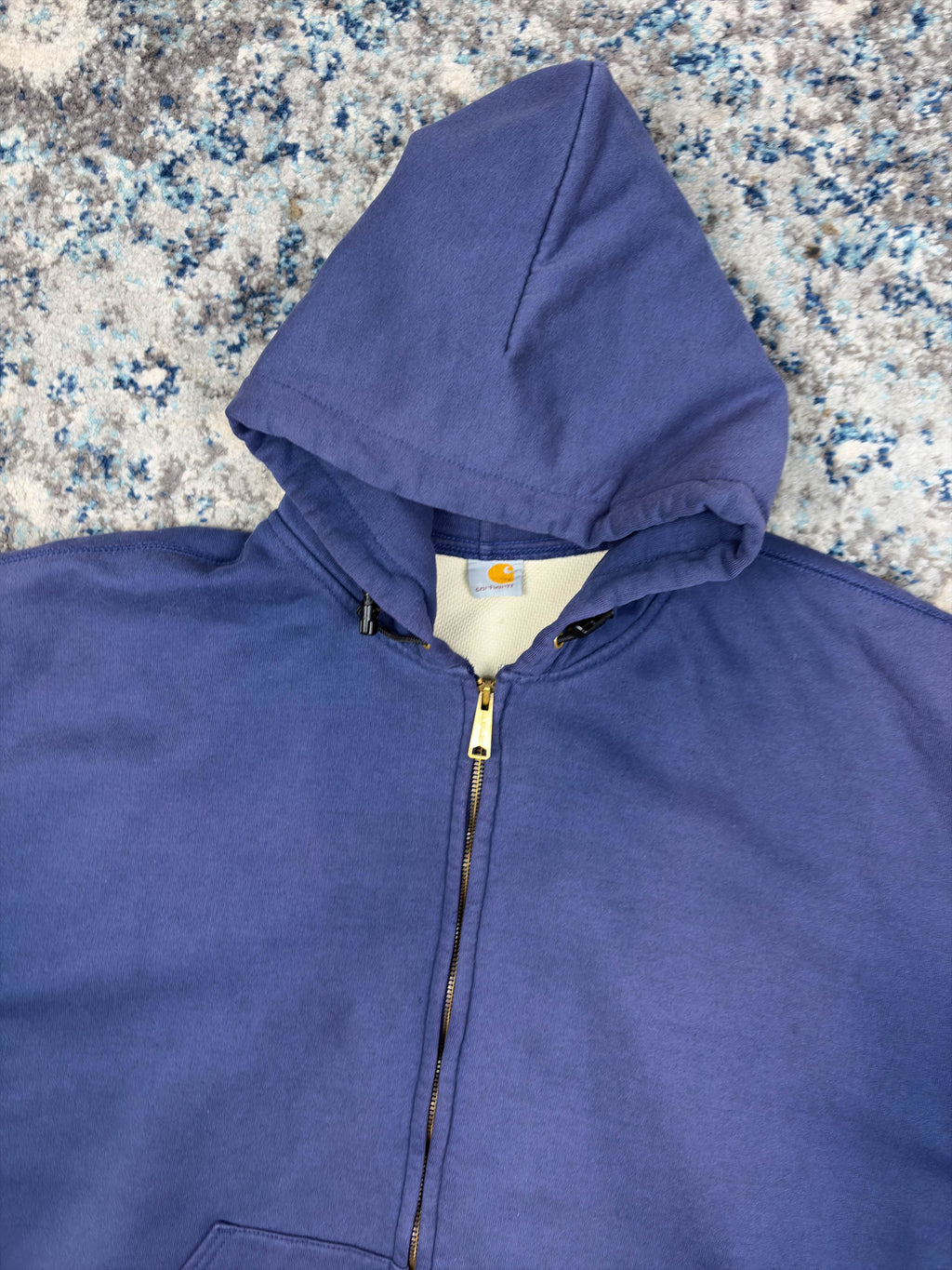 Vintage Carhartt Embroidered Thermal Lined Full Zip Sweatshirt Size 2XL