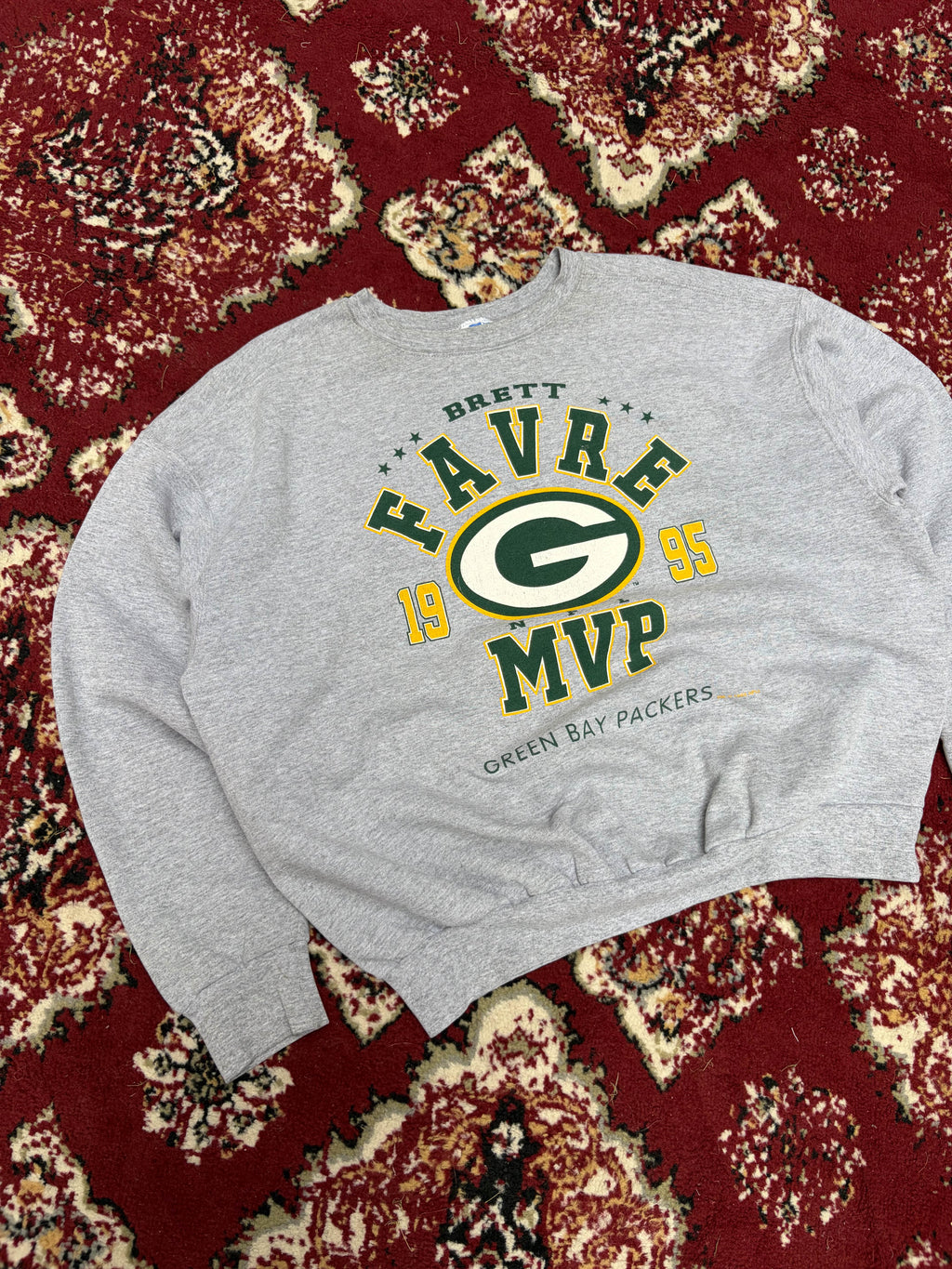 Vintage 1995 Brett Favre Green Bay Packers NFL Starter Sweatshirt Size XL