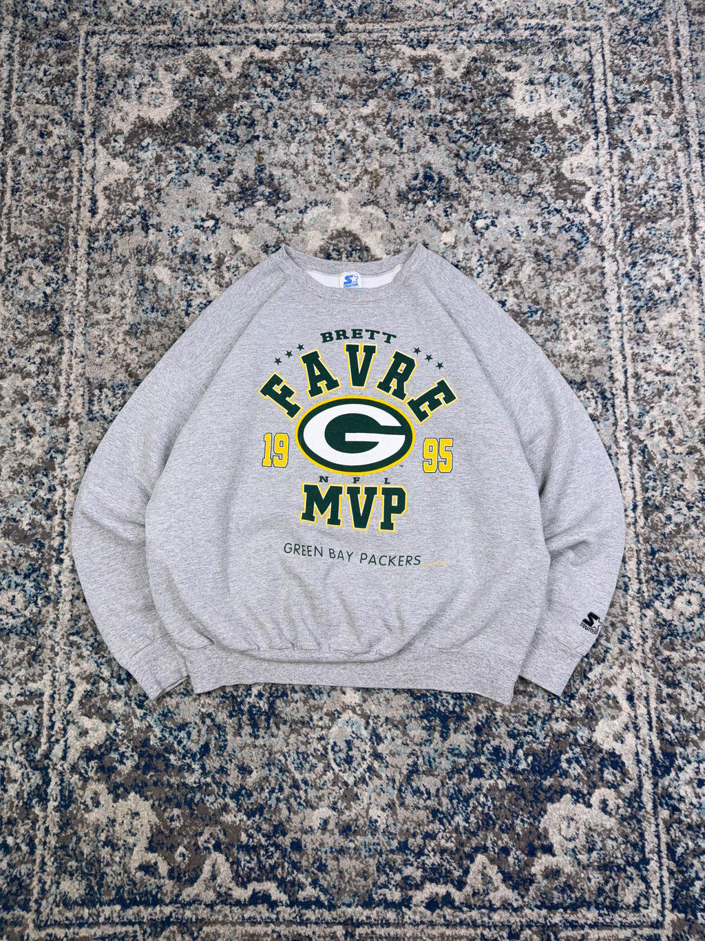 Vintage 1995 Brett Favre Green Bay Packers NFL Starter Sweatshirt Size XL