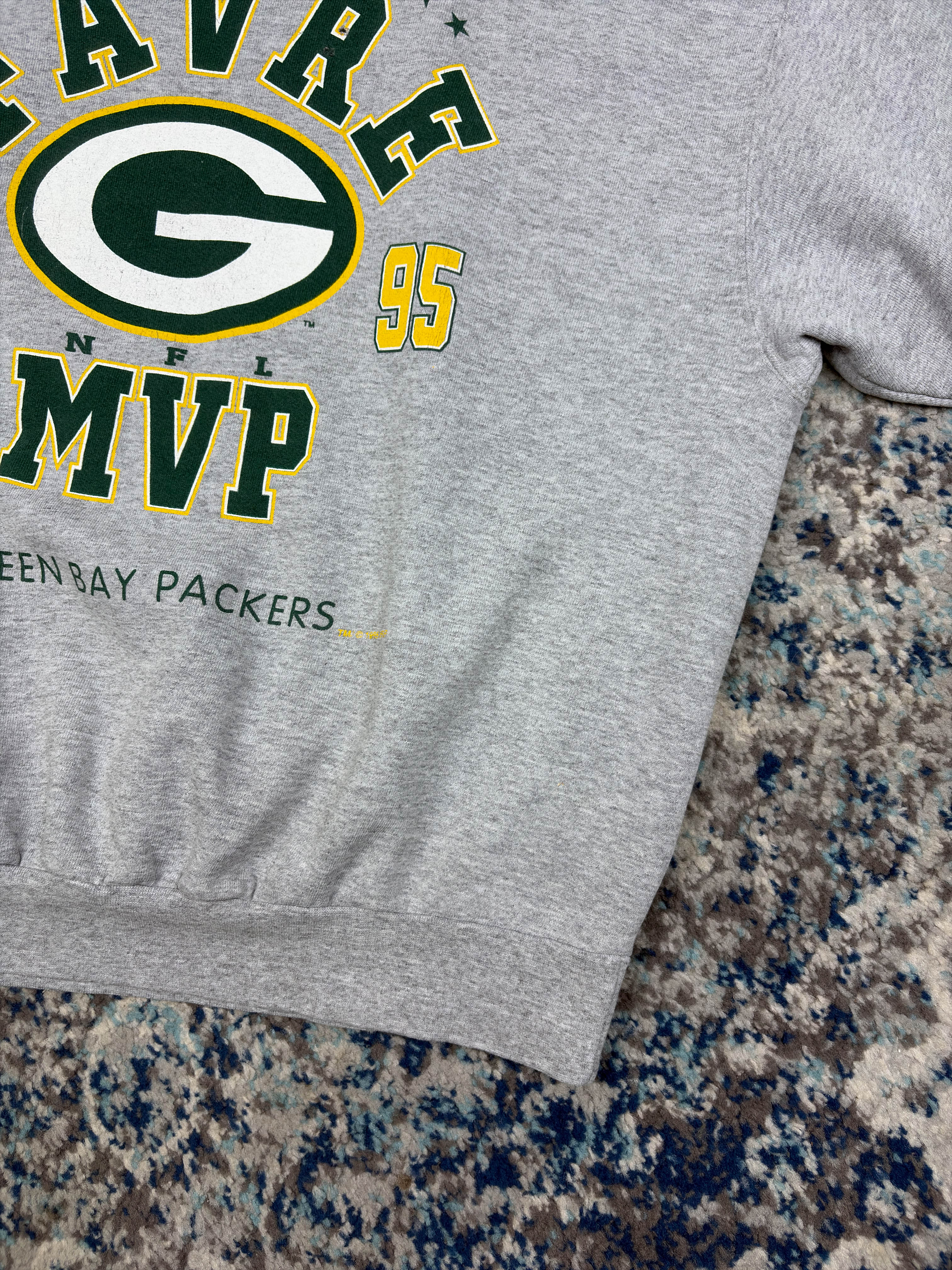 Vintage 1995 Brett Favre Green Bay Packers NFL Starter Sweatshirt Size XL