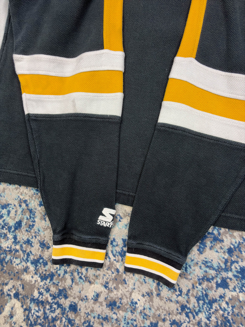Vintage Pittsburgh Steelers NFL Embroidered Logo 1/4 Zip Sweatshirt Size Large